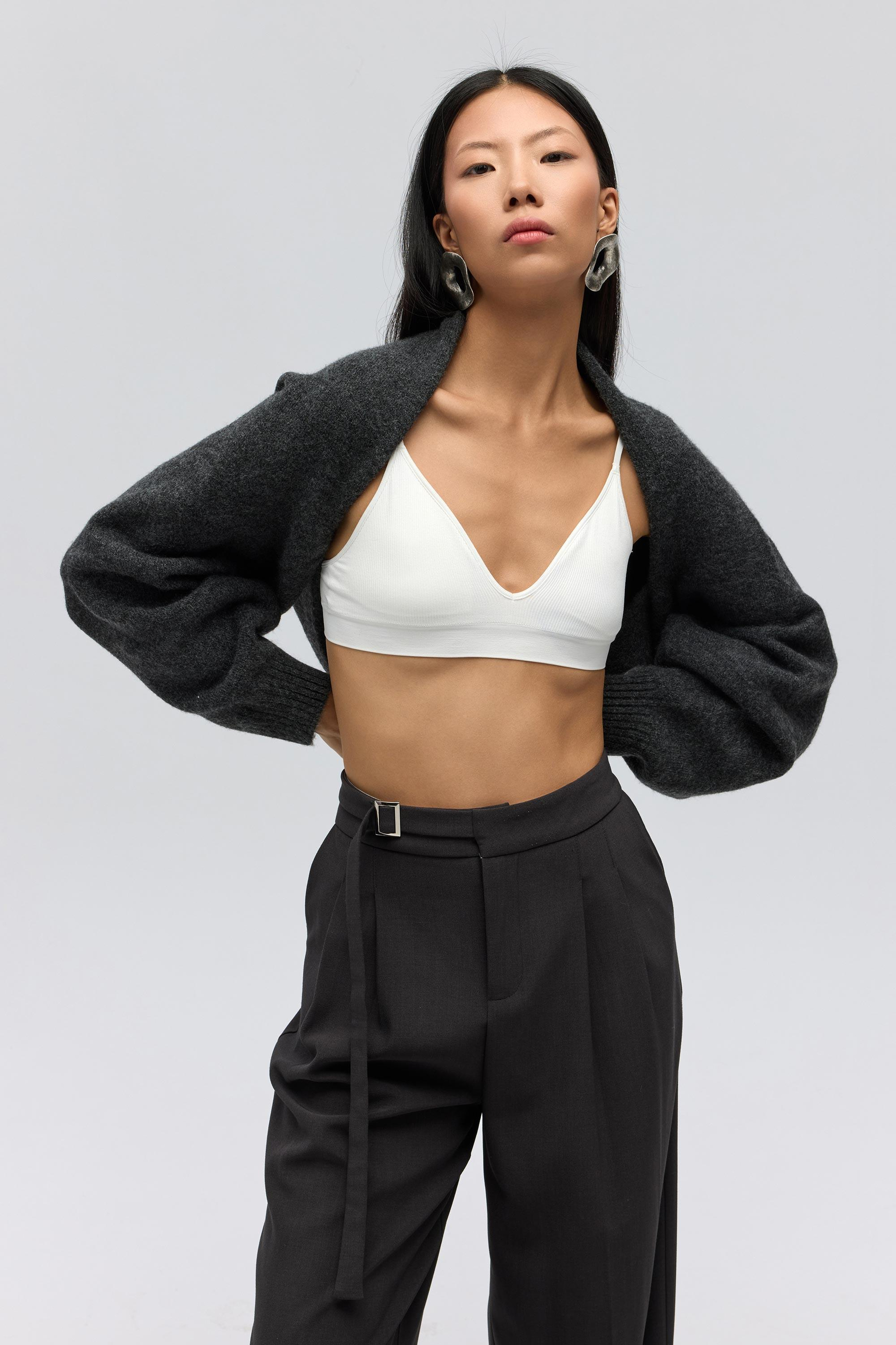 Ardor Uzun Kollu Antrasit Triko Bolero