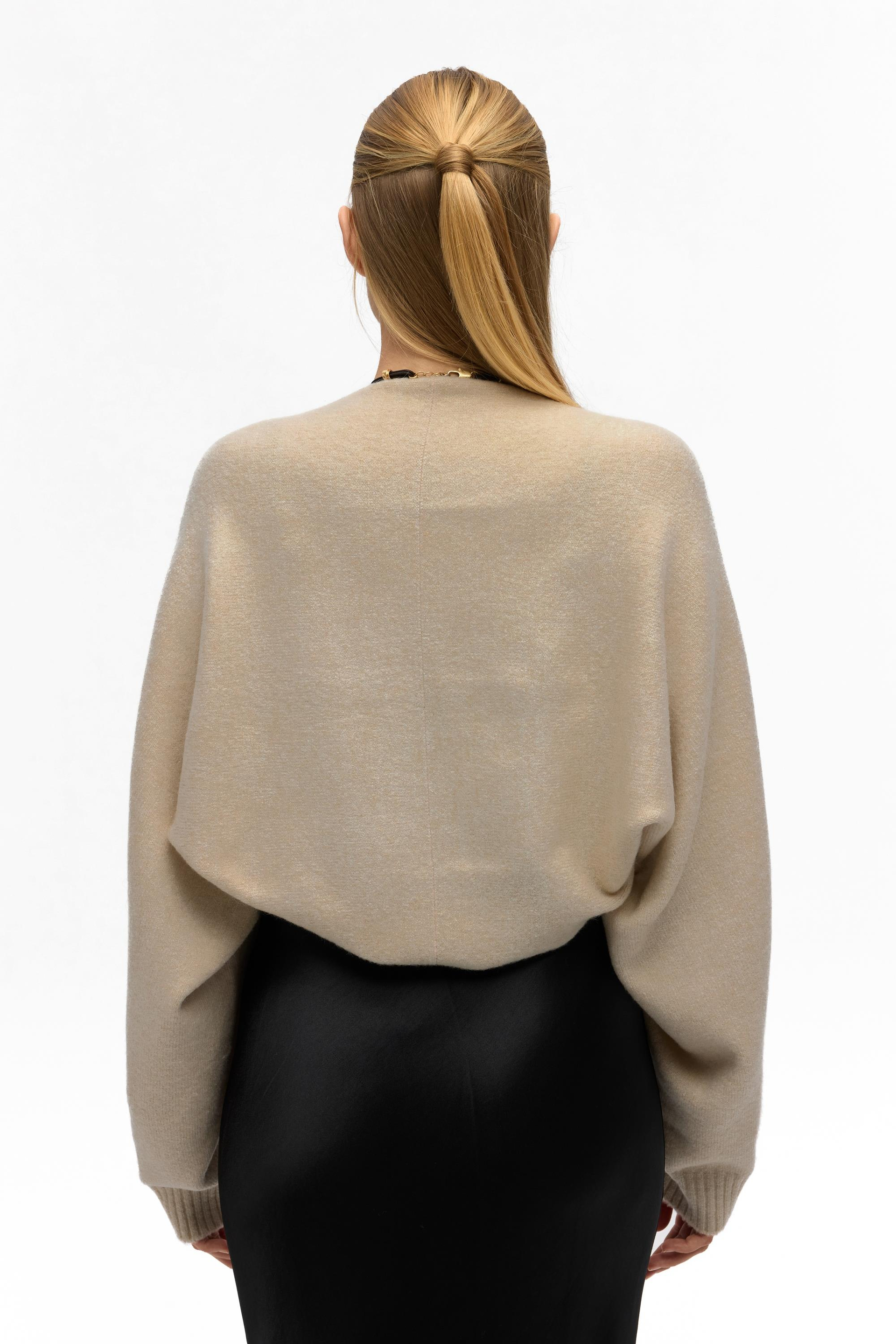 Ardor Uzun Kollu Bej Triko Bolero