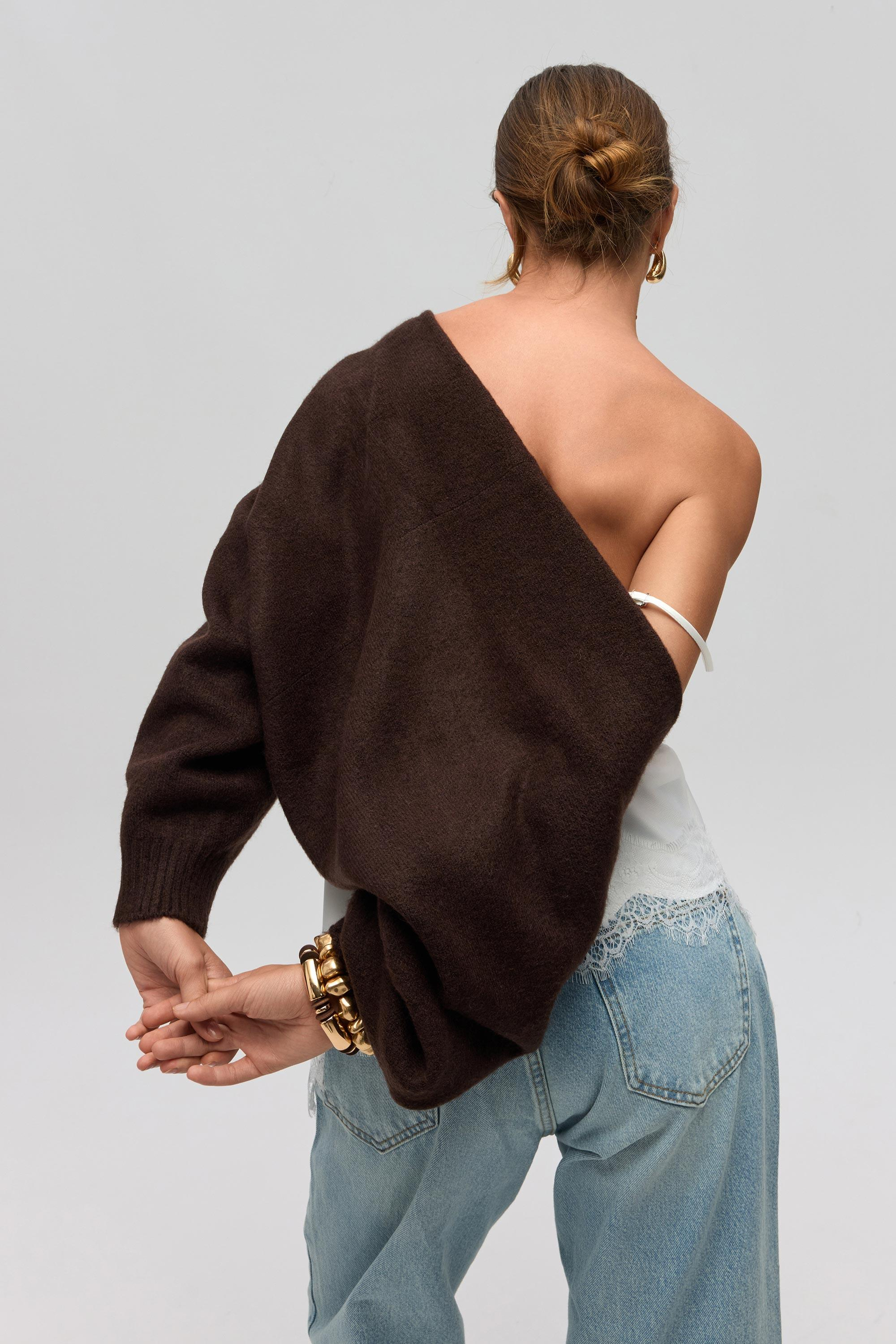 Ardor Uzun Kollu Kahve Triko Bolero