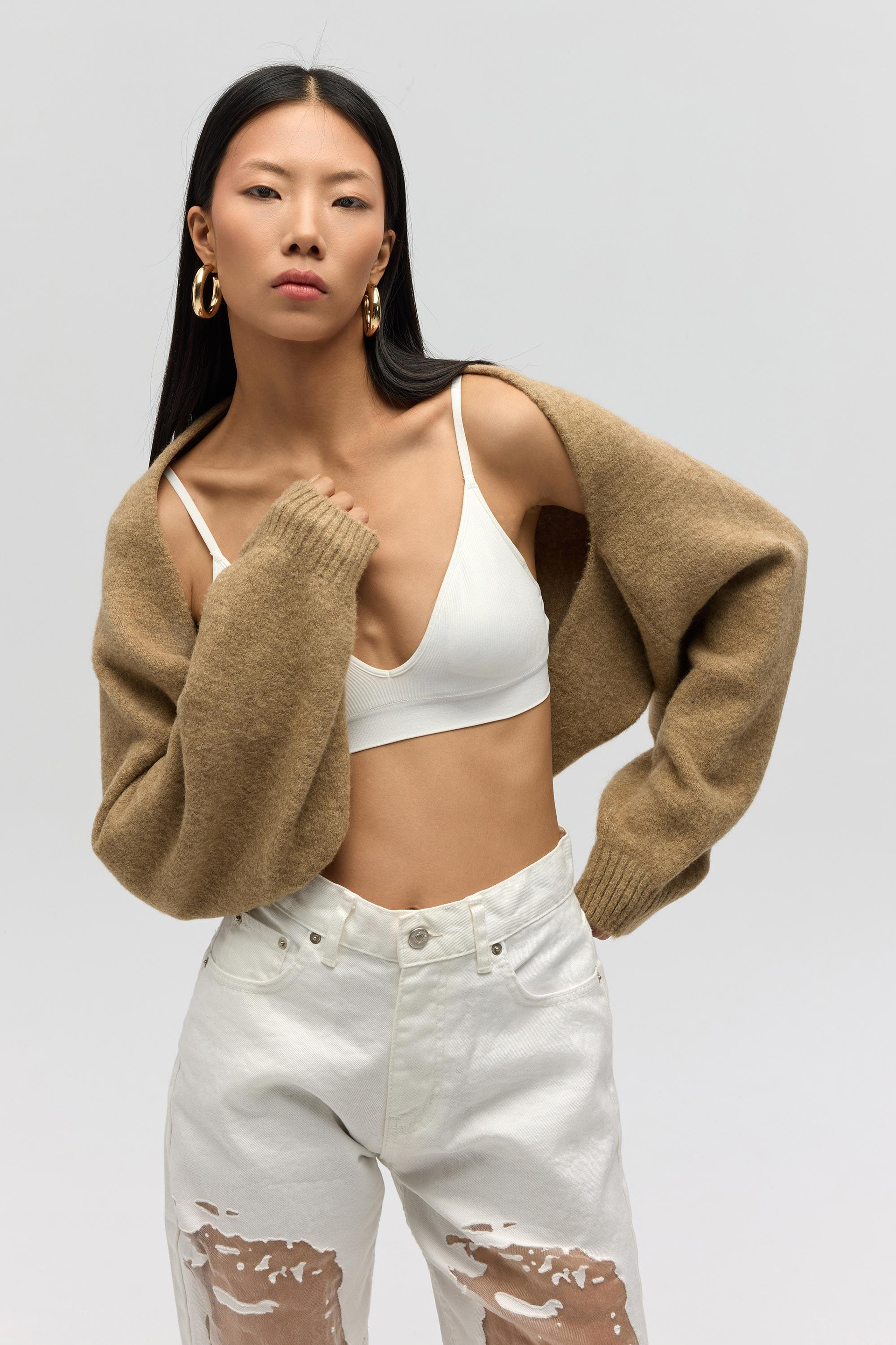 Ardor Uzun Kollu Vizon Triko Bolero