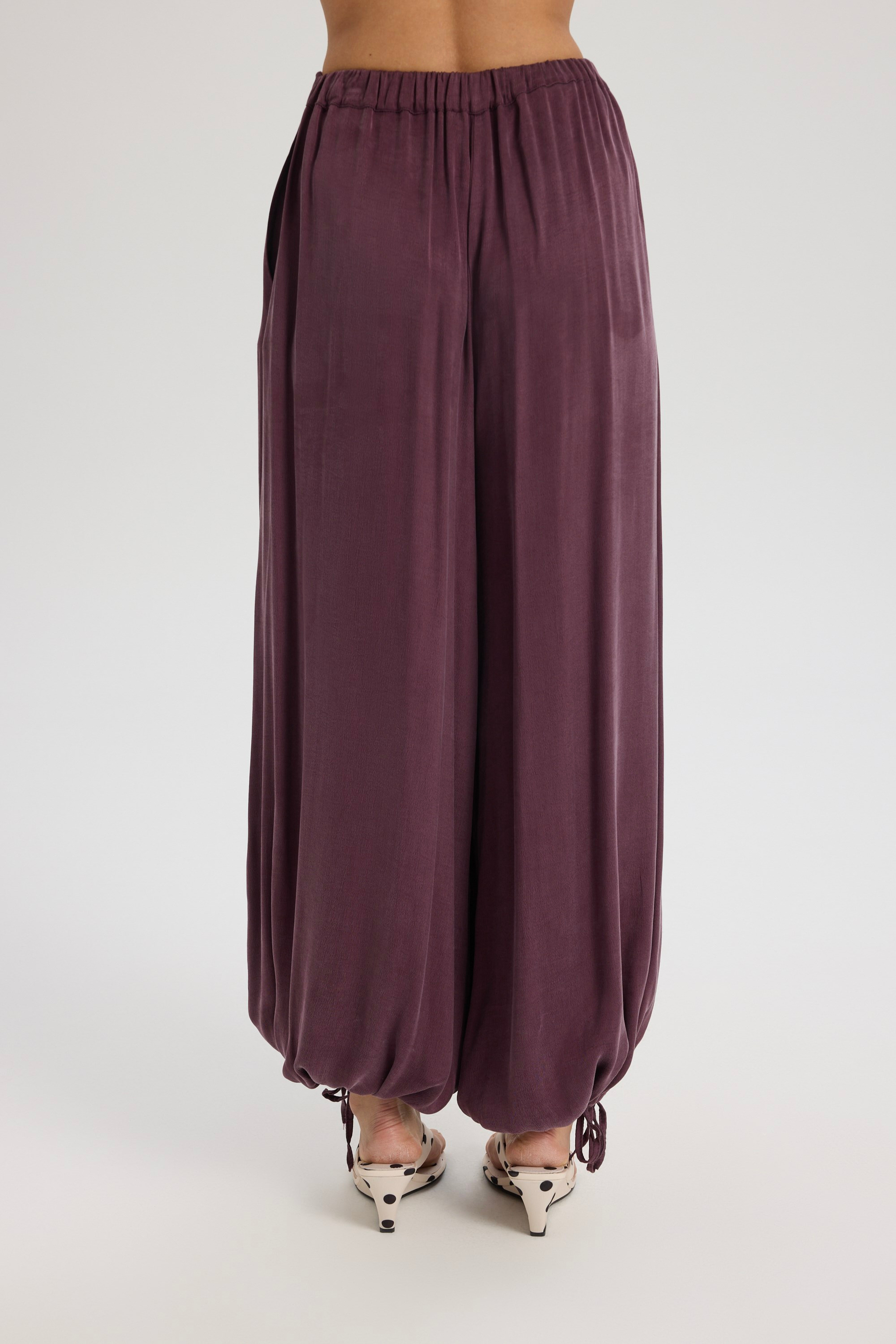 Aria Bordo Şalvar Pantolon