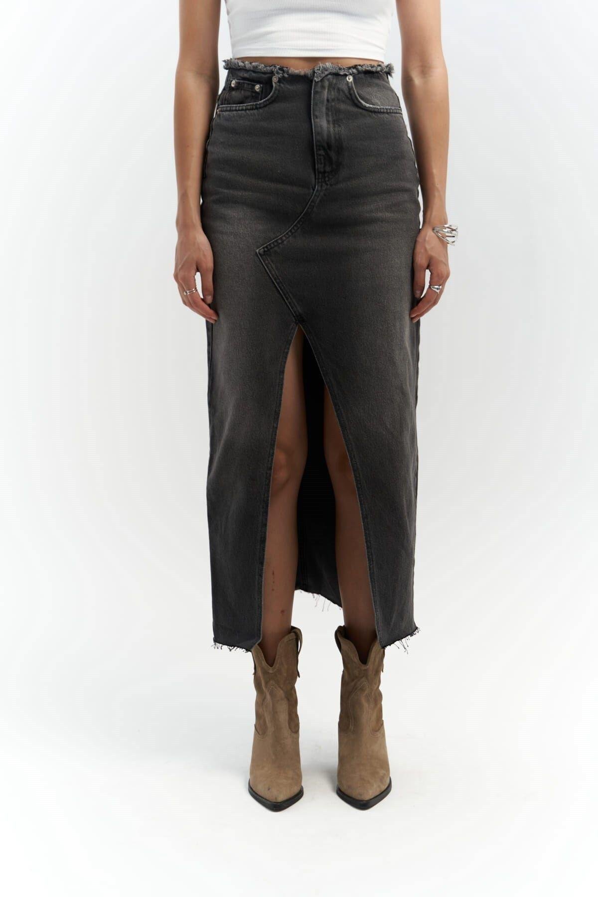 Arket Bel Detay Füme Jean Etek