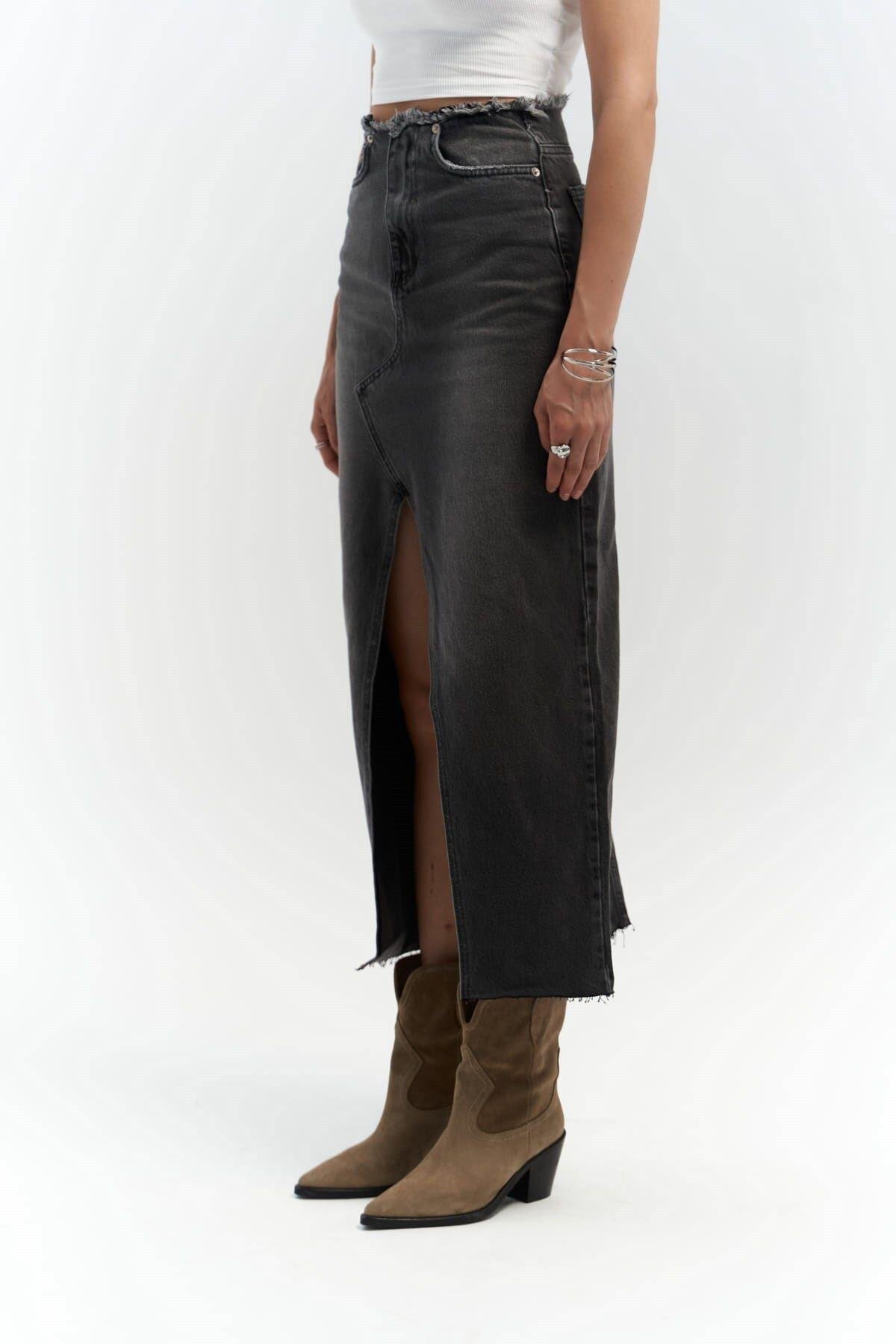 Arket Bel Detay Füme Jean Etek