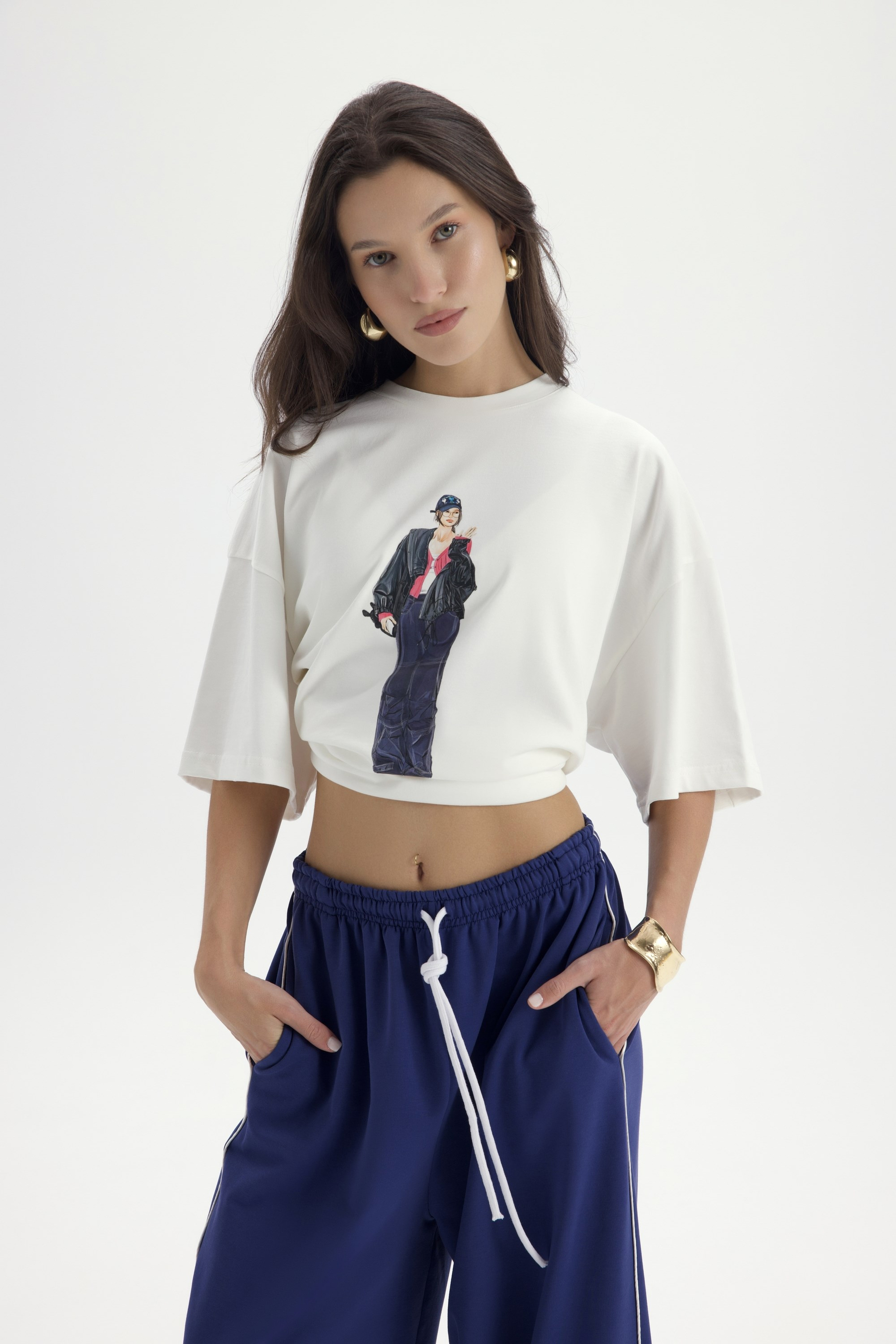 Arles İndigo T-Shirt Eşofman Takım