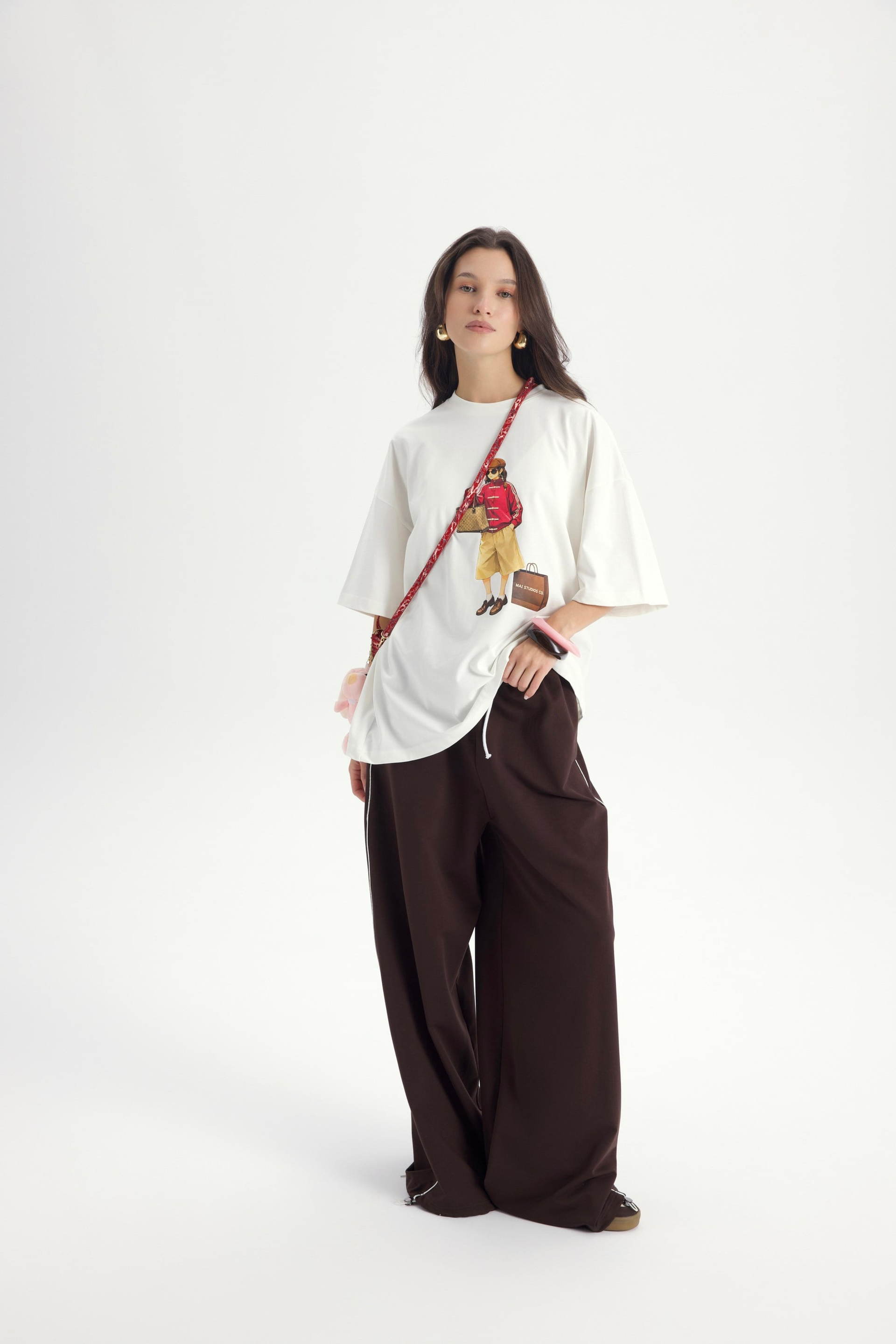 Arles Kahve T-Shirt Eşofman Takım