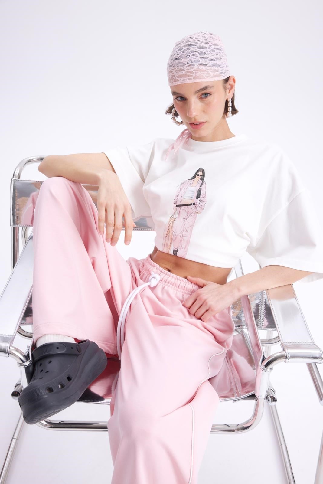 Arles Pembe T-Shirt Eşofman Takım
