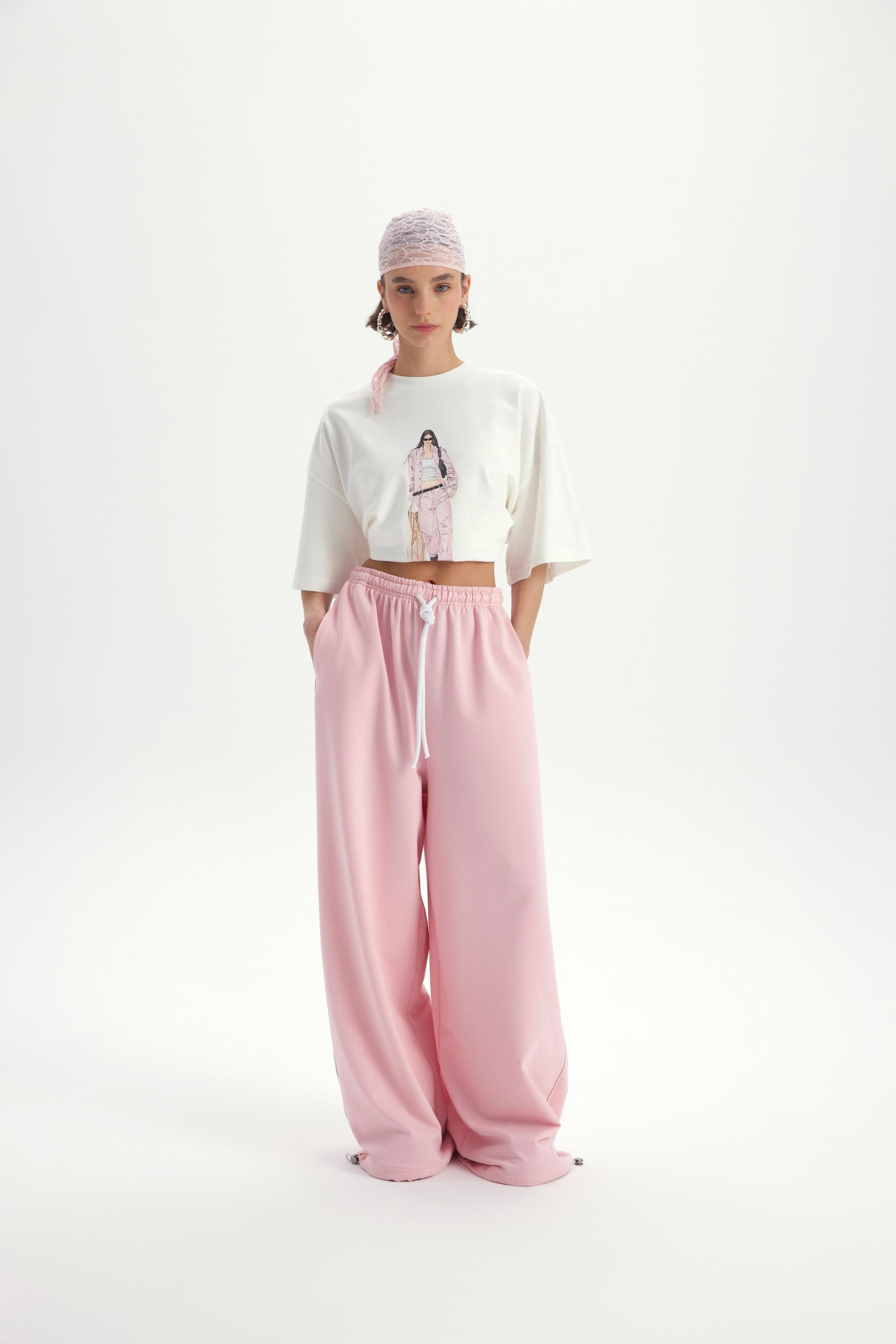 Arles Pembe T-Shirt Eşofman Takım