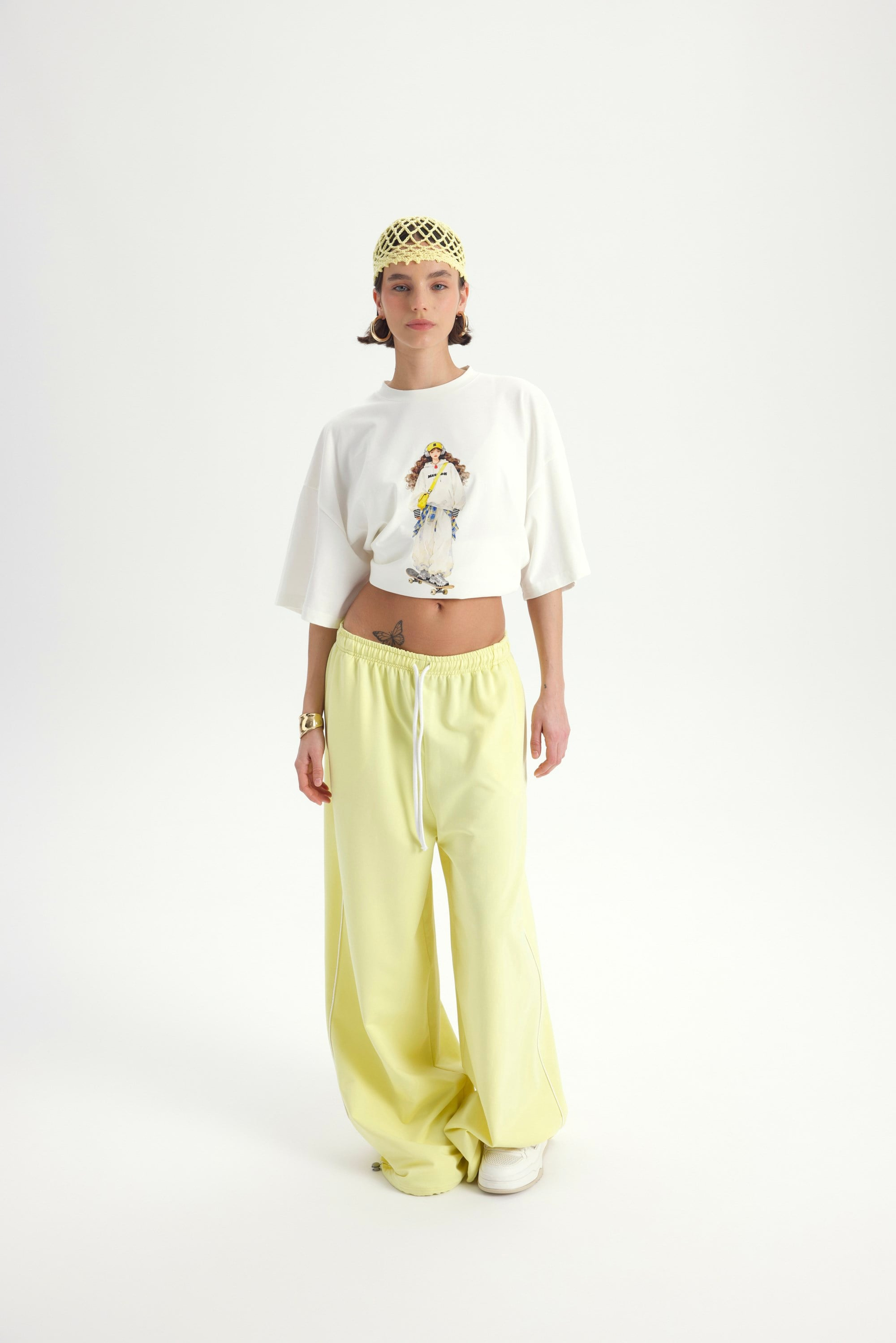 Arles Sarı T-Shirt Eşofman Takım