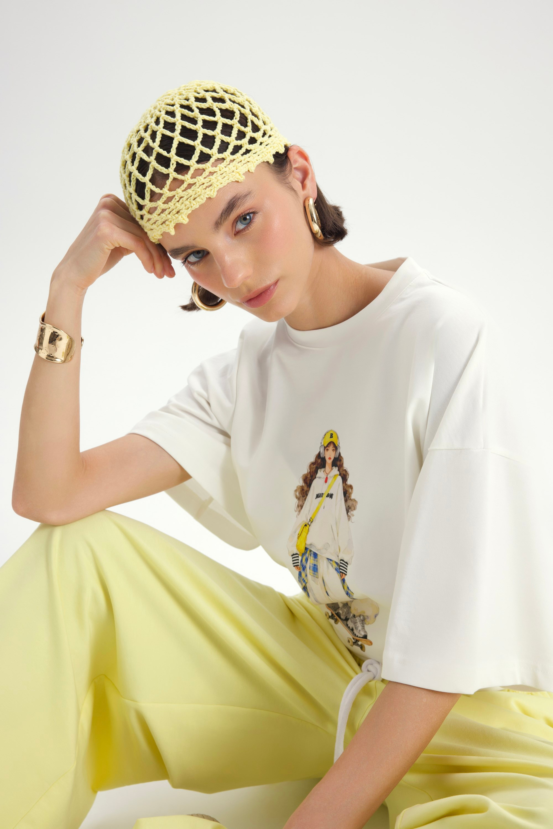 Arles Sarı T-Shirt Eşofman Takım