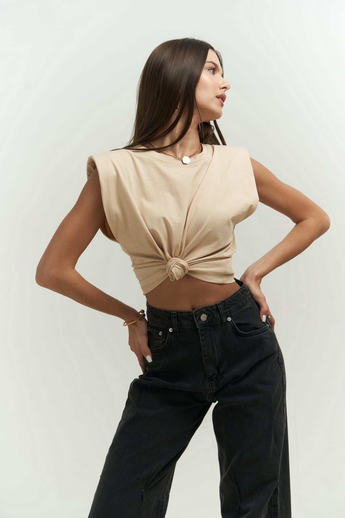 Armanda Vatkalı Vizon T-Shirt