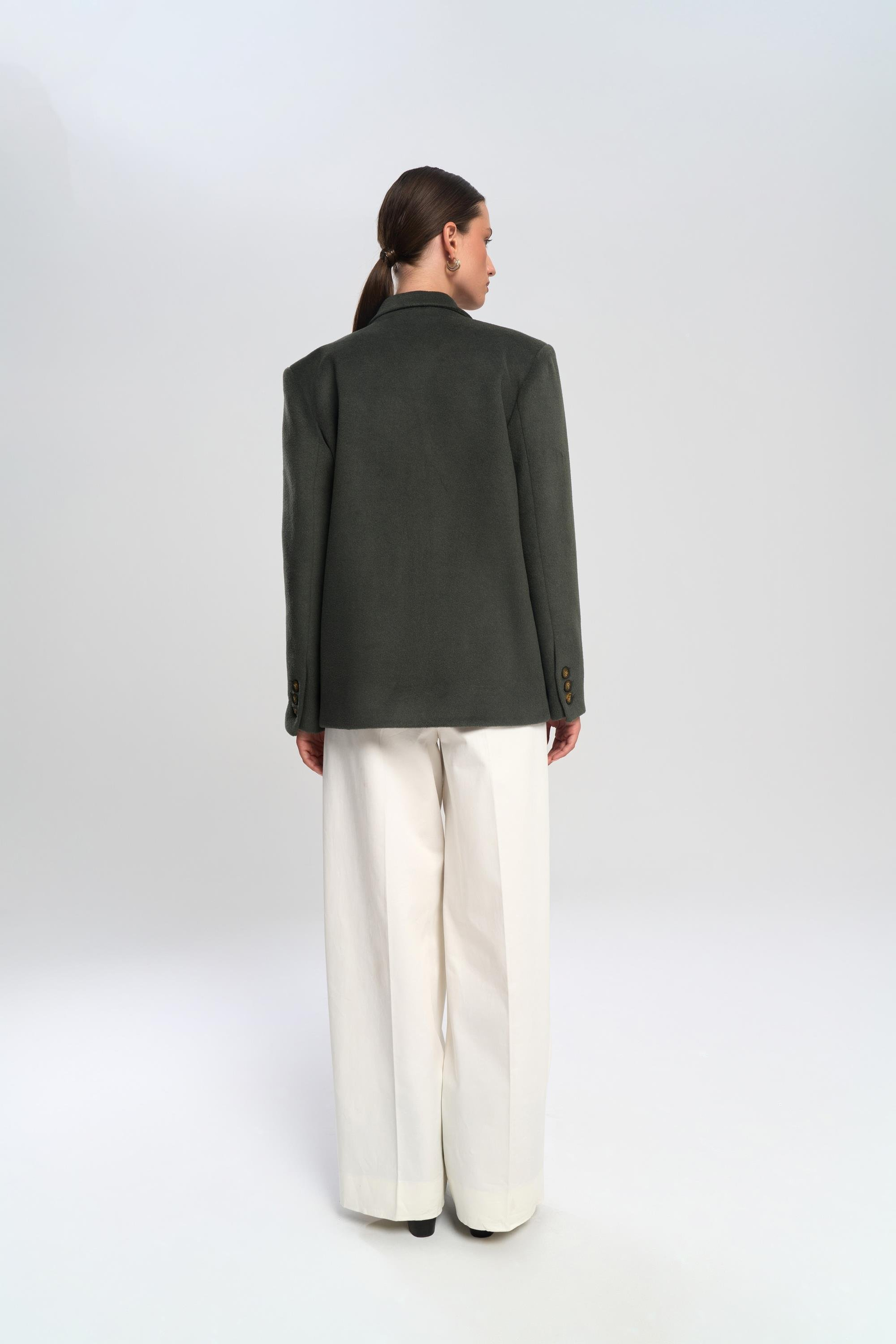 Armonia Slit Detailed Petrol Bluesi Blazer