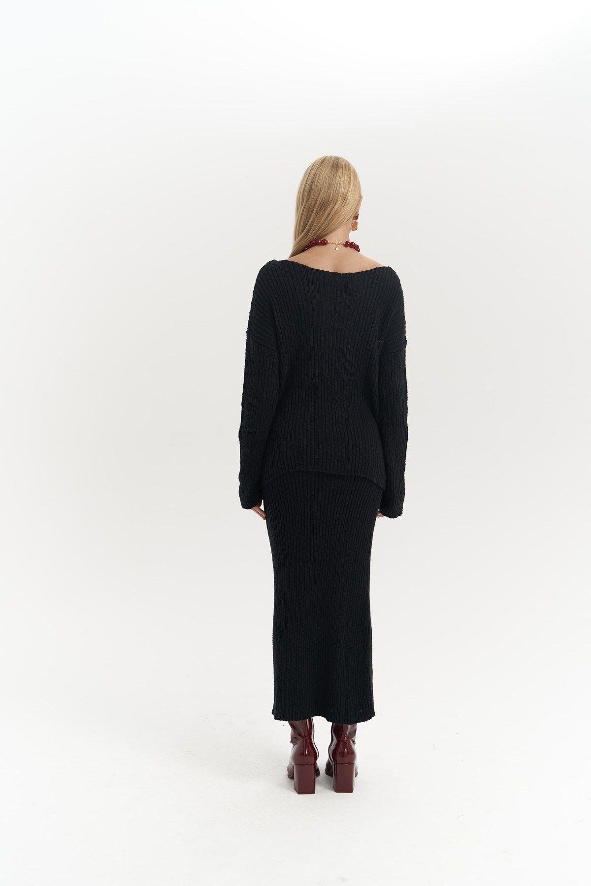 Arne Black Two Piece Knitwear Set