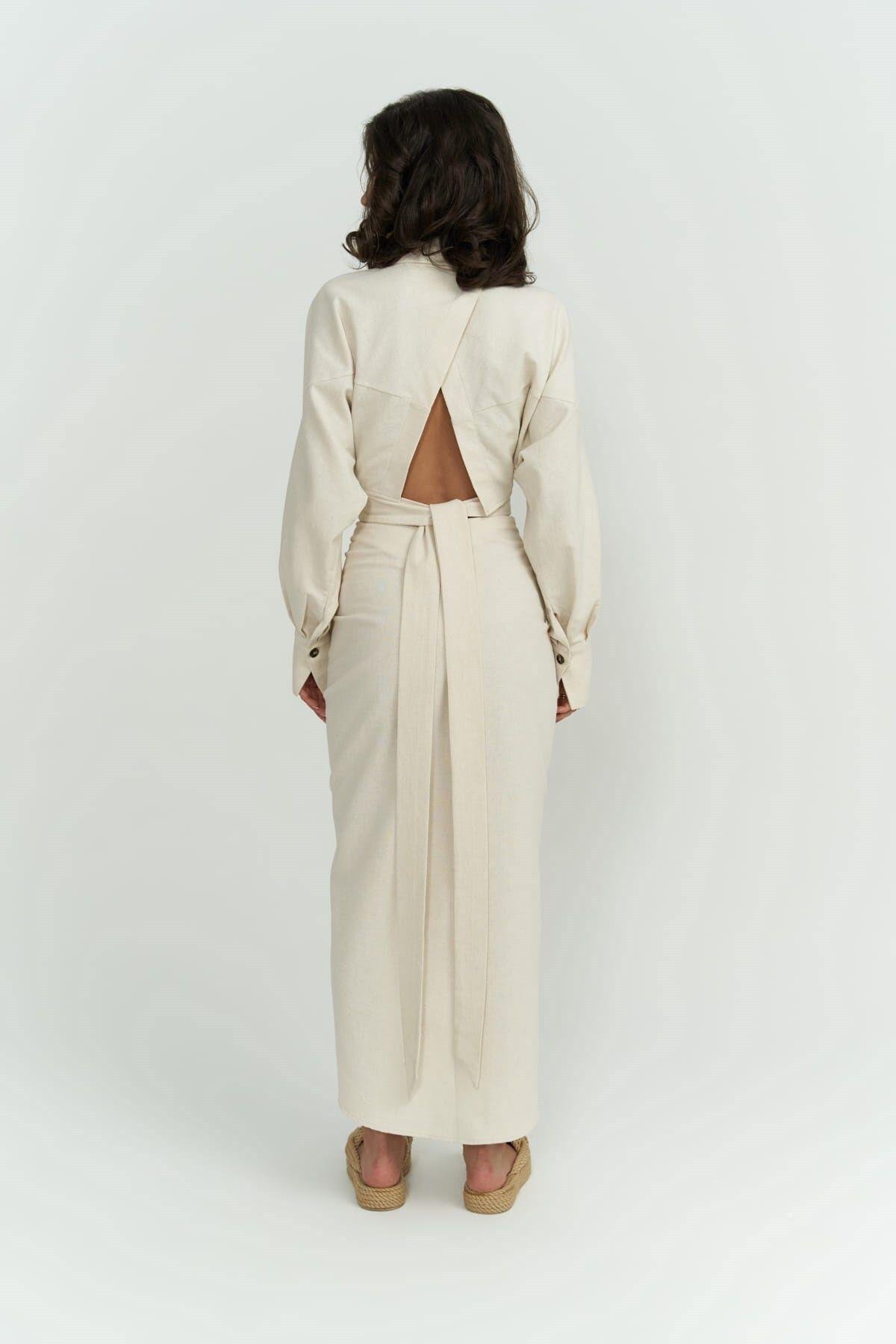 Asos Bej Gömlek Etek Takım