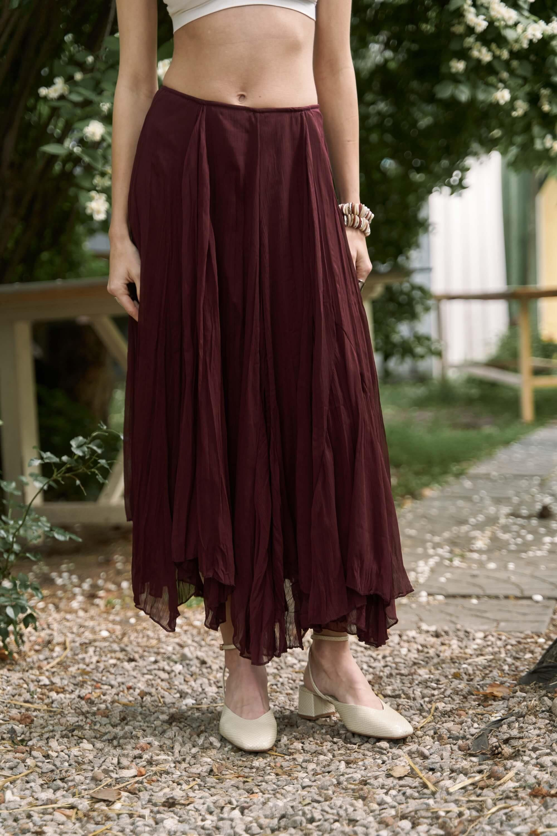 Assa Bordo Pileli Etek