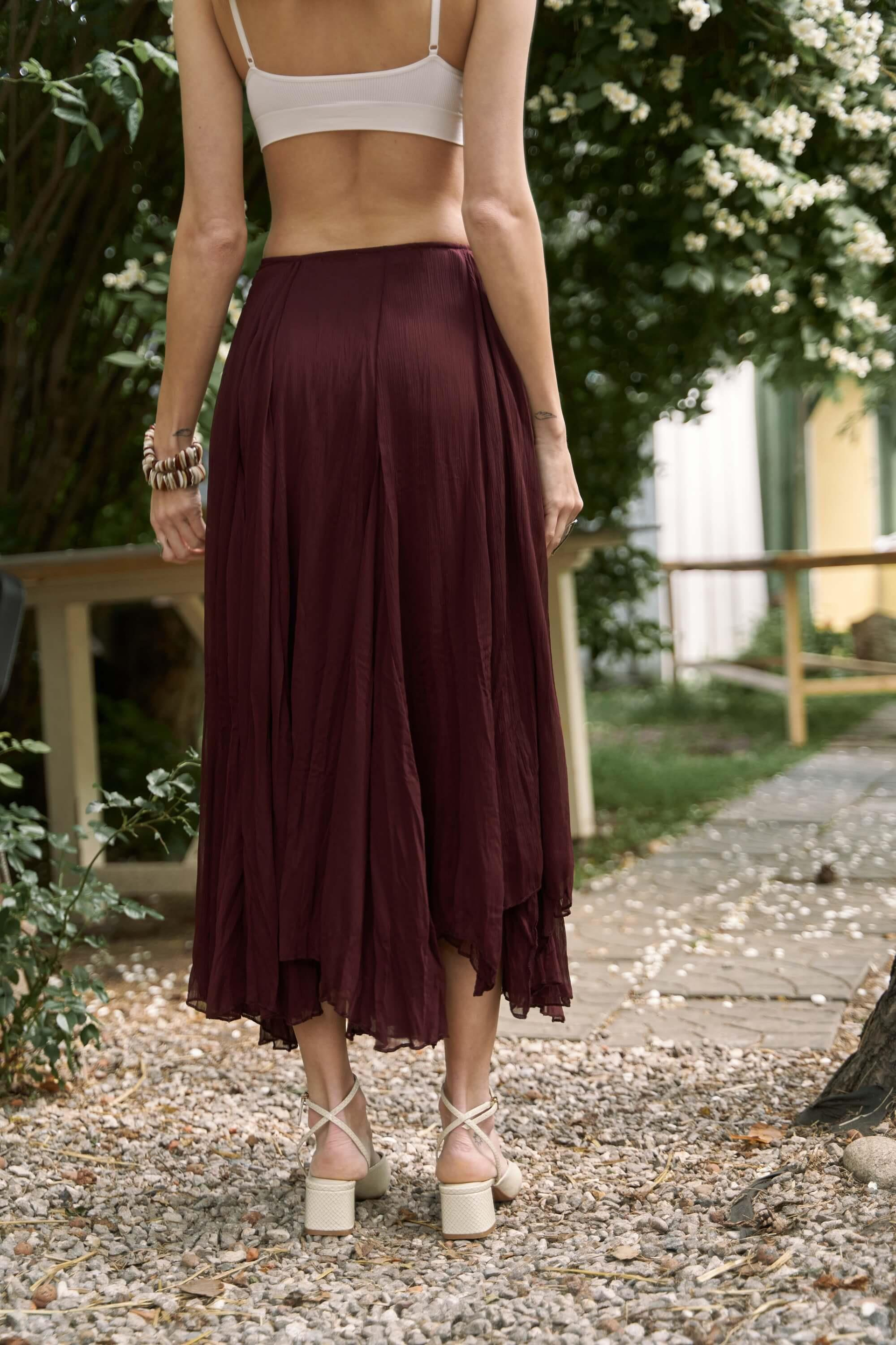 Assa Bordo Pileli Etek