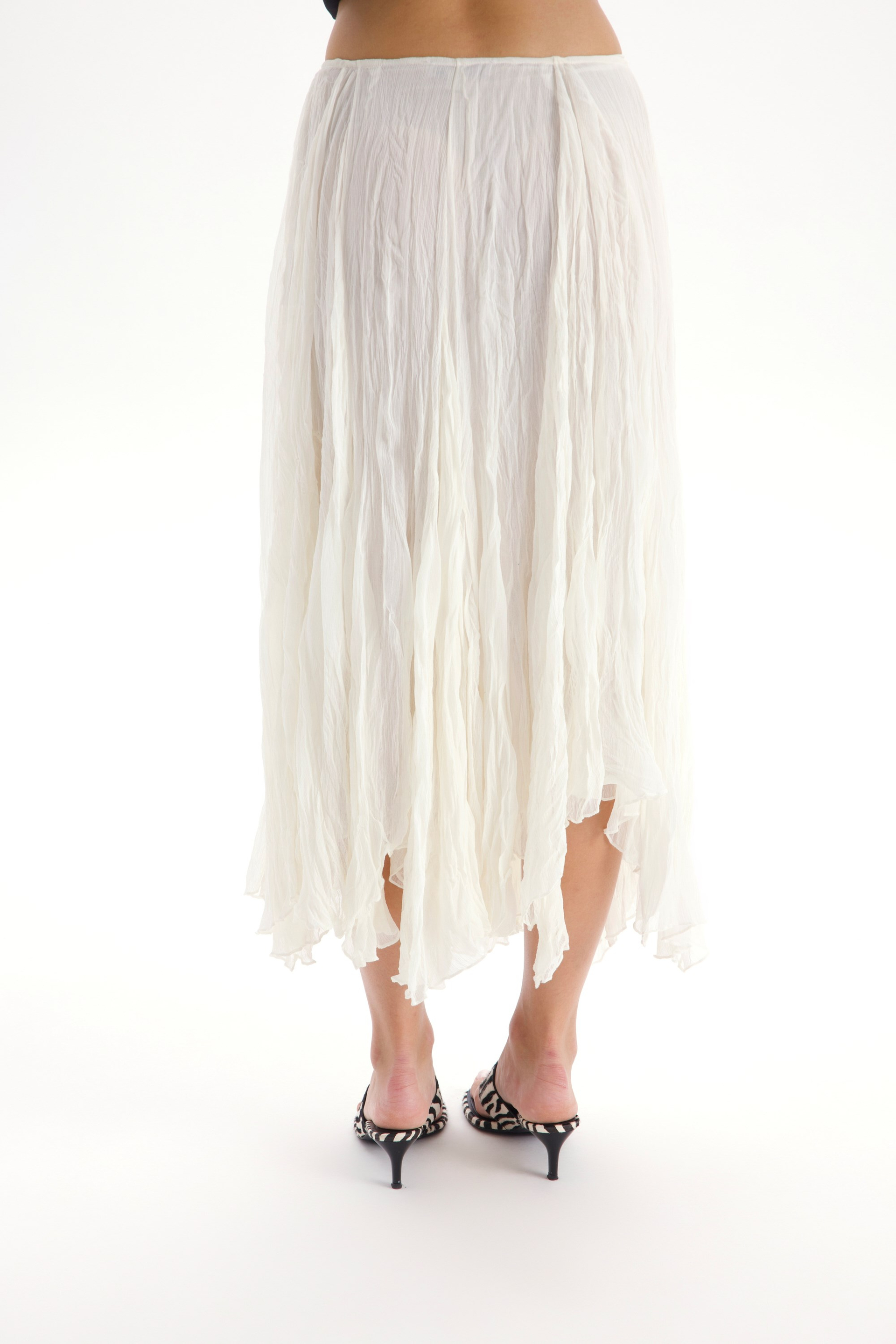 Assa Pleated Ecru Skirt