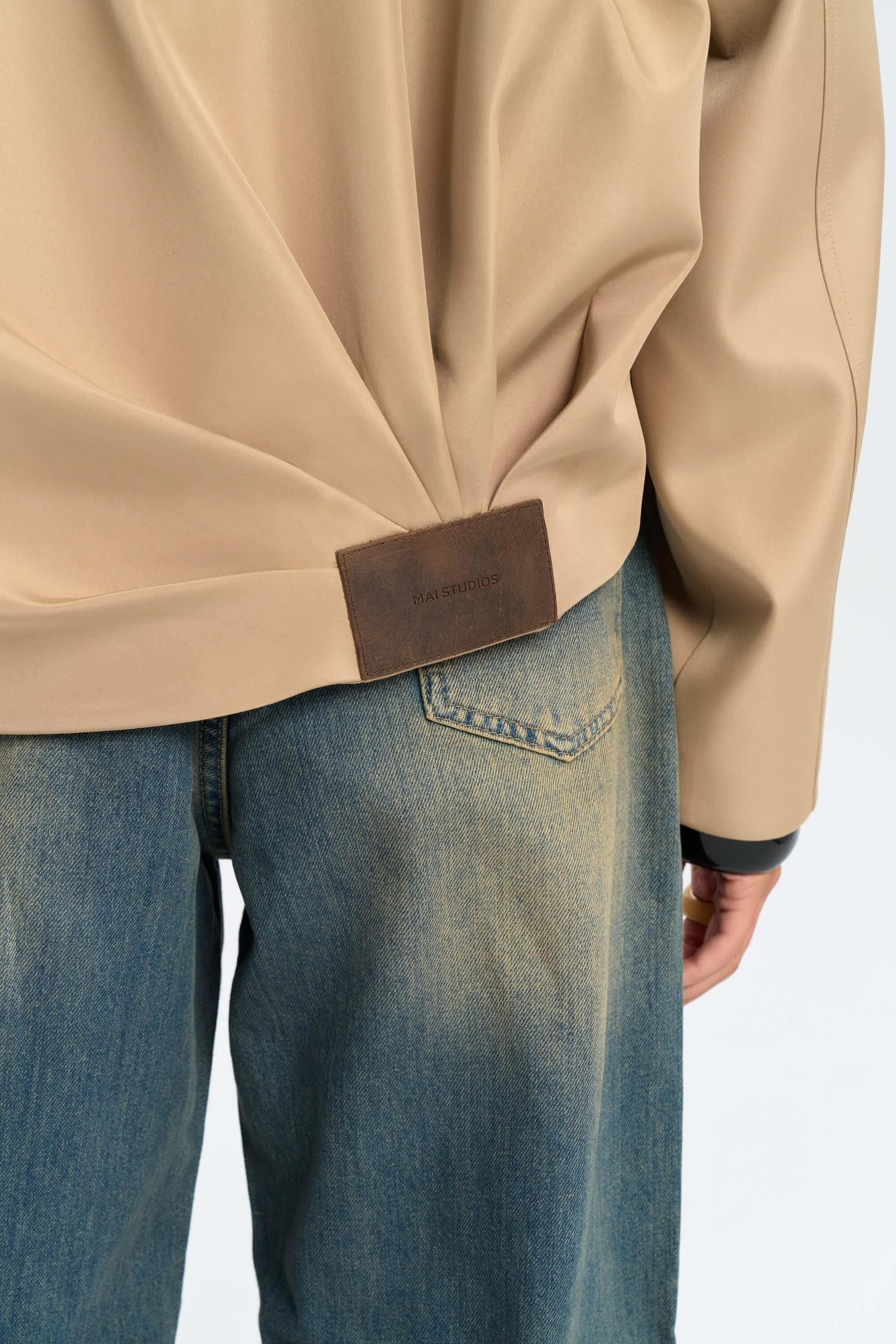 Astrid Mevsimlik Bej Kısa Bomber Ceket