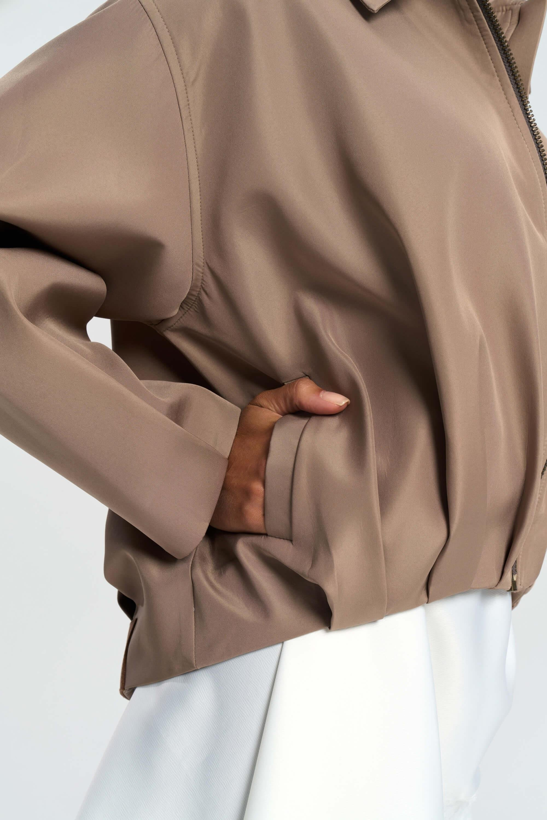 Astrid Mevsimlik Vizon Kısa Bomber Ceket 