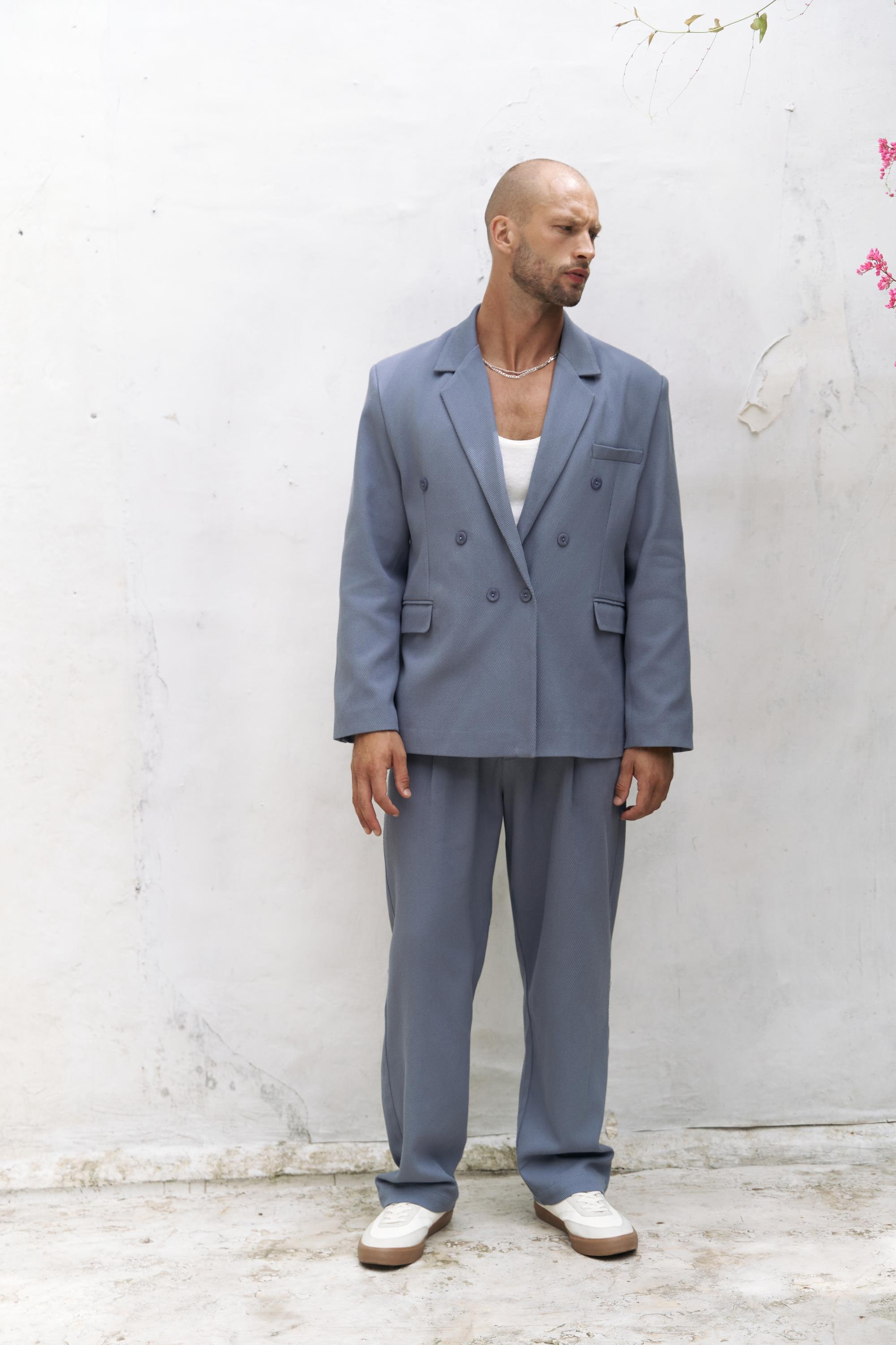 Ayyubay İndigo Erkek Blazer Ceket