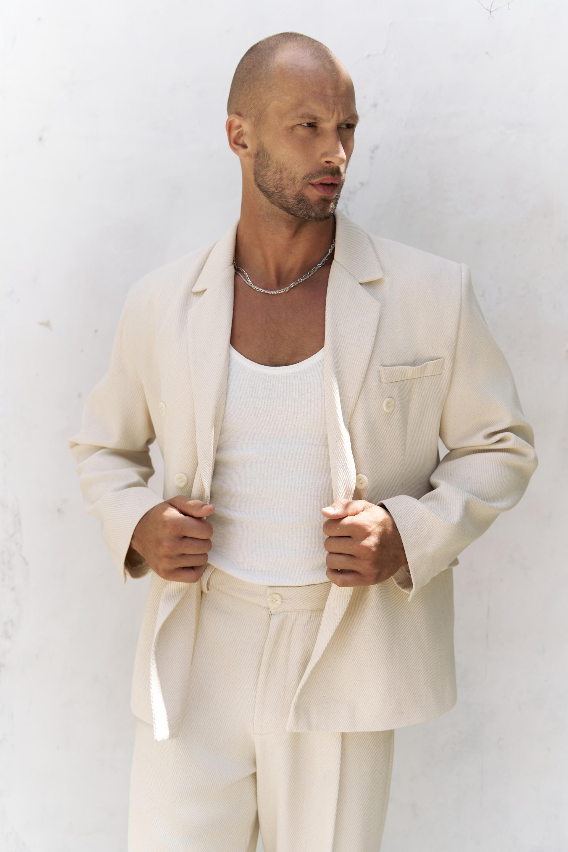 Ayyubay Naturel Erkek Blazer Ceket