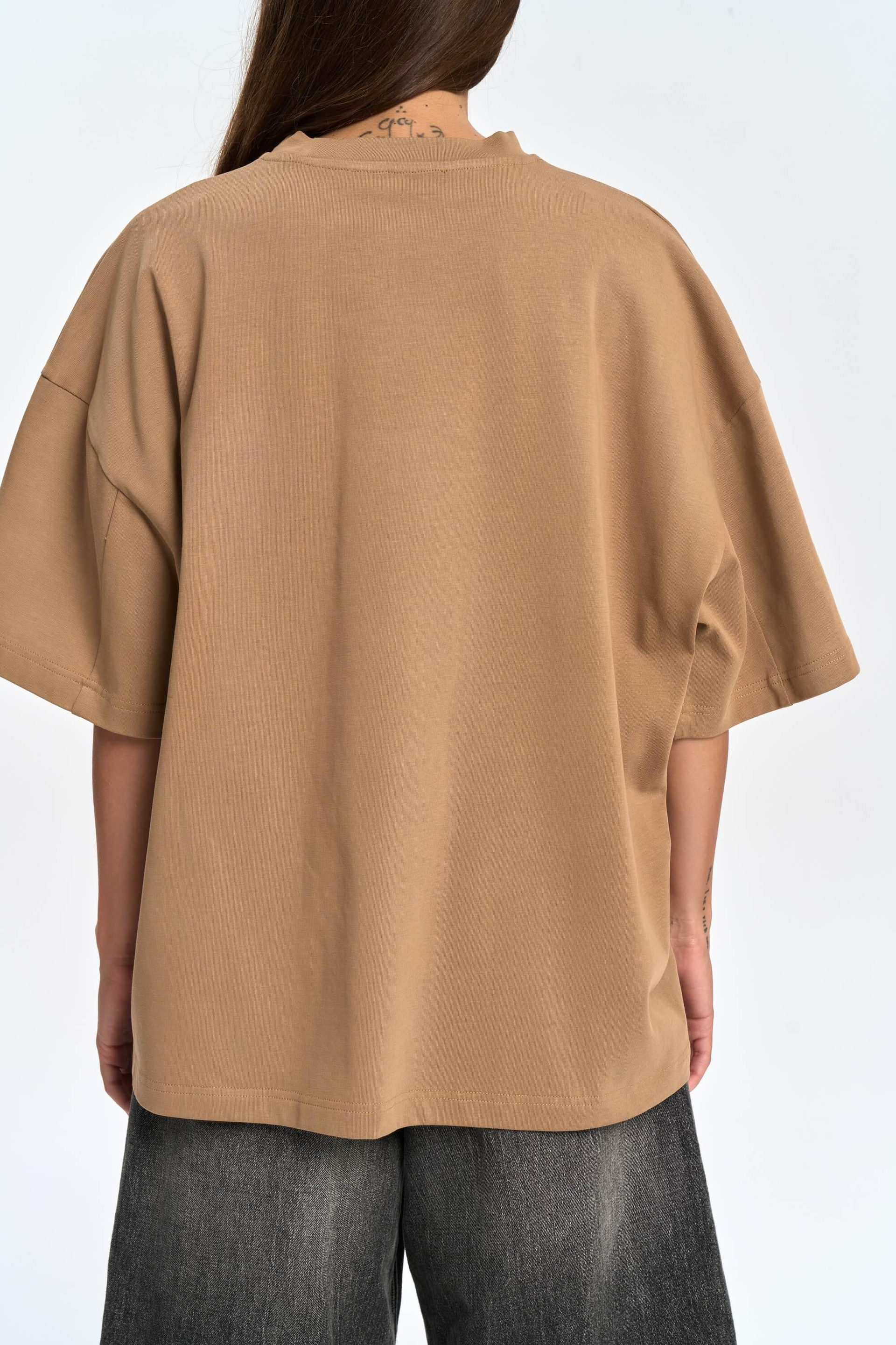 Baddie Oversize Açık Haki T-Shirt