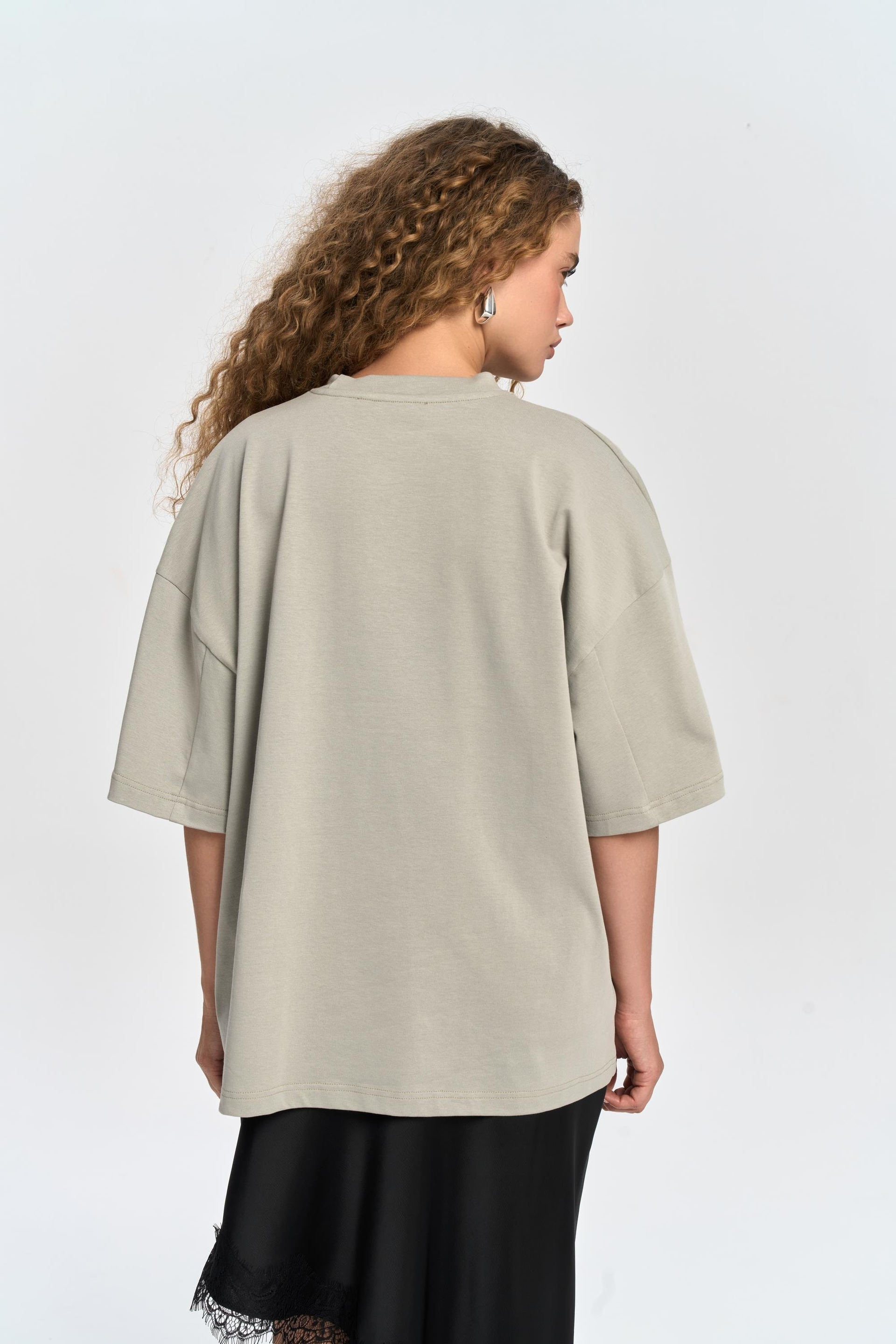 Baddie Oversize Duman T-Shirt