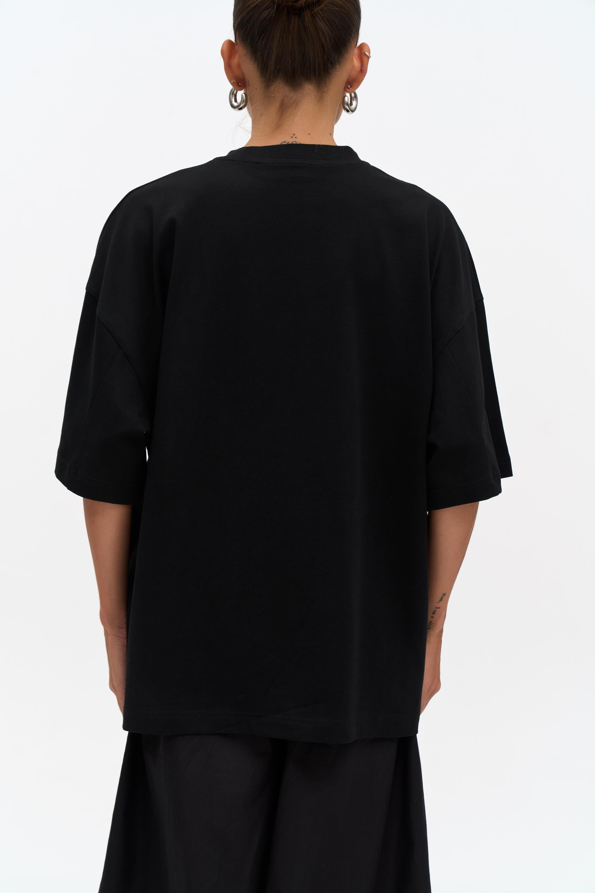 Baddie Oversize Siyah T-Shirt
