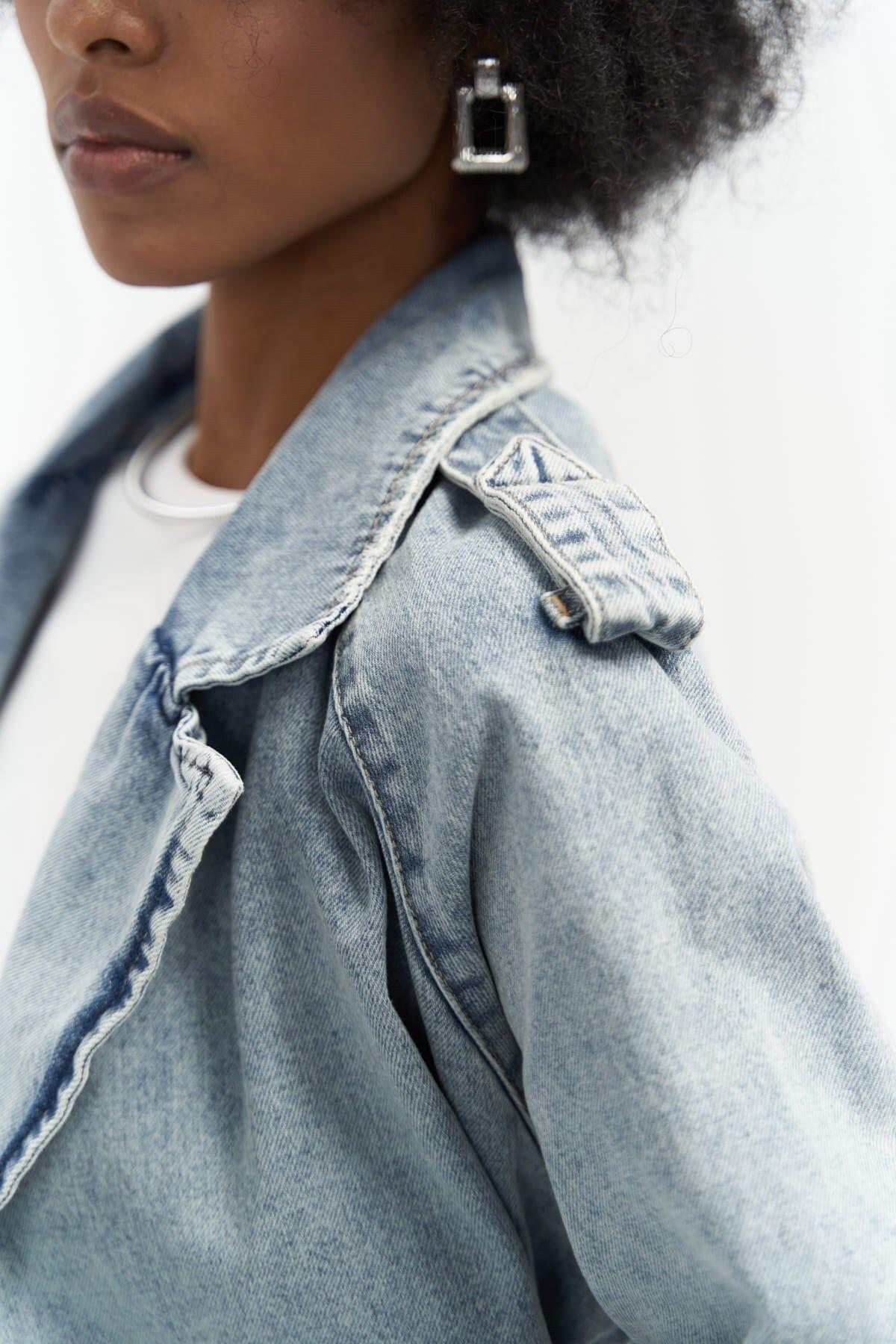 Baggy Biker Blue Denim Jacket