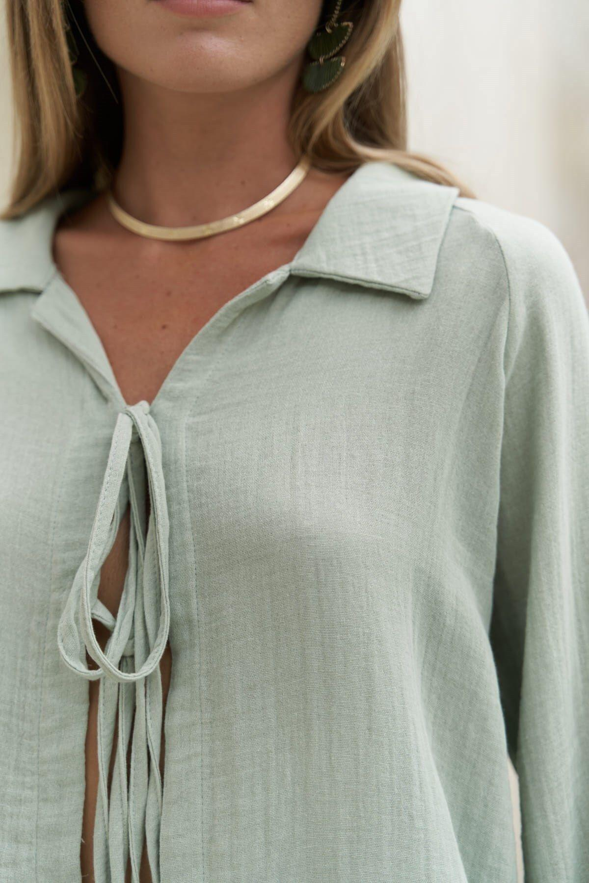 Bohemai Bali Light Green Muslin Set