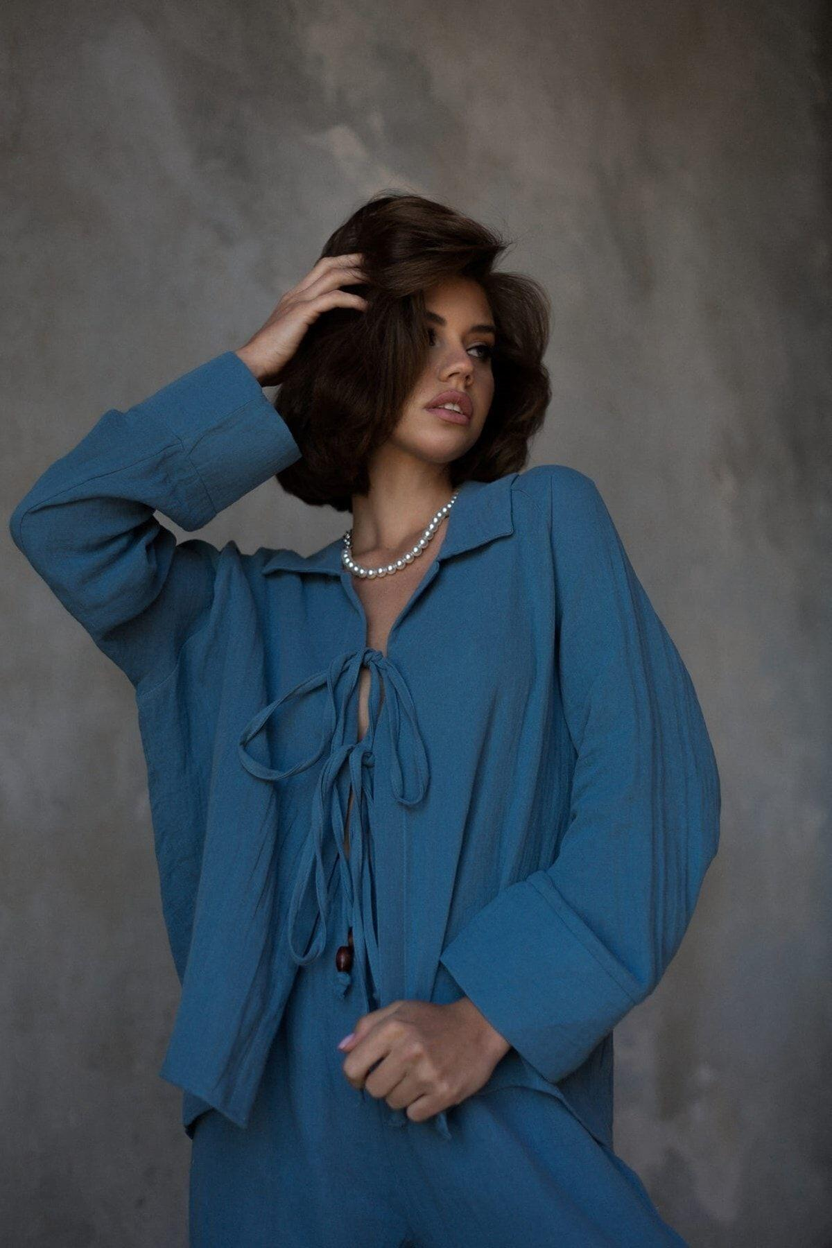 Bohemai Bali İndigo Muslin Set