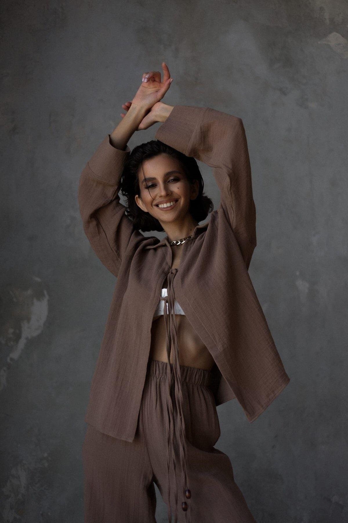 Bohemai Bali Brown Muslin Set