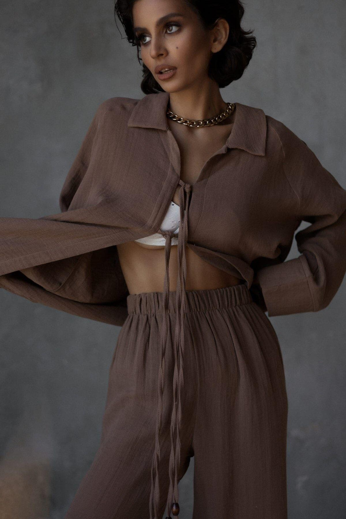 Bohemai Bali Brown Muslin Set