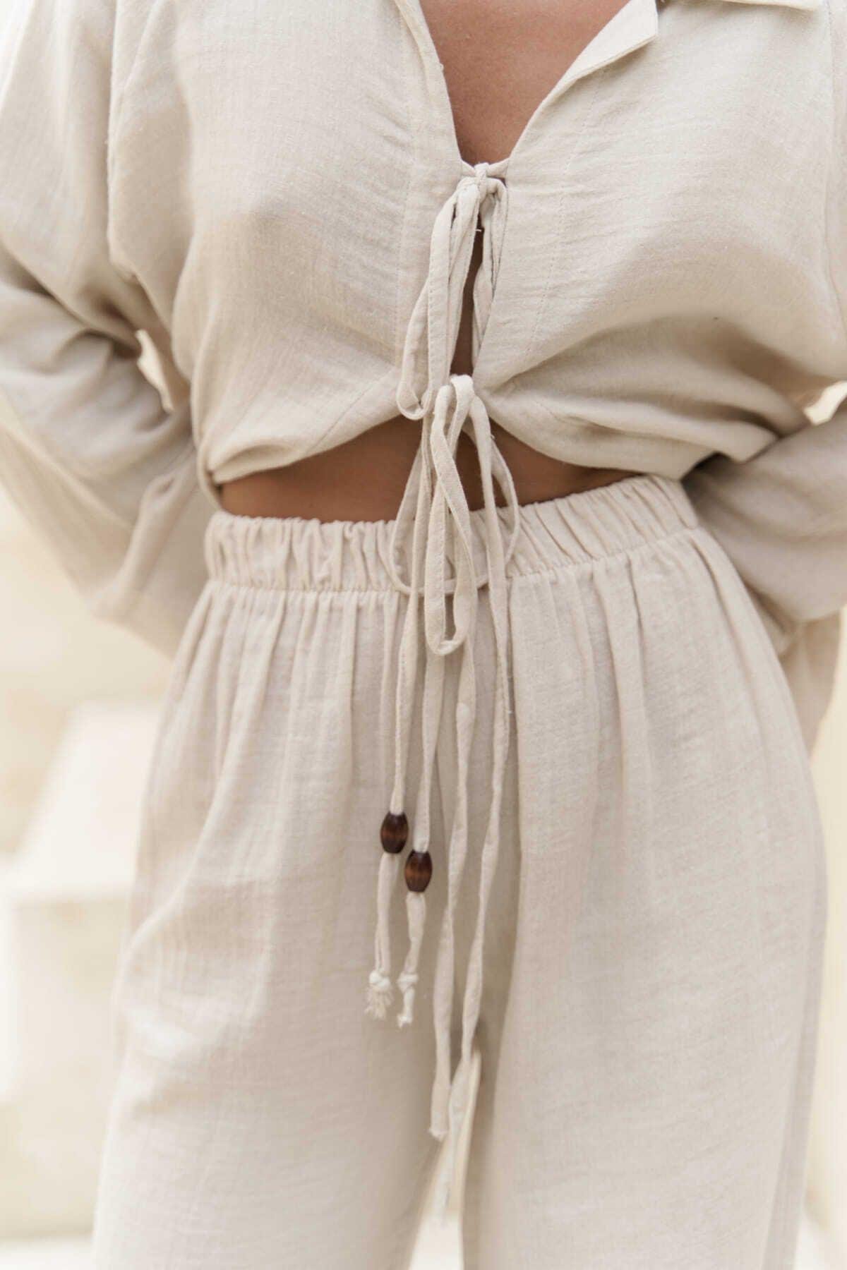 Bohemai Bali Beige Muslin Set