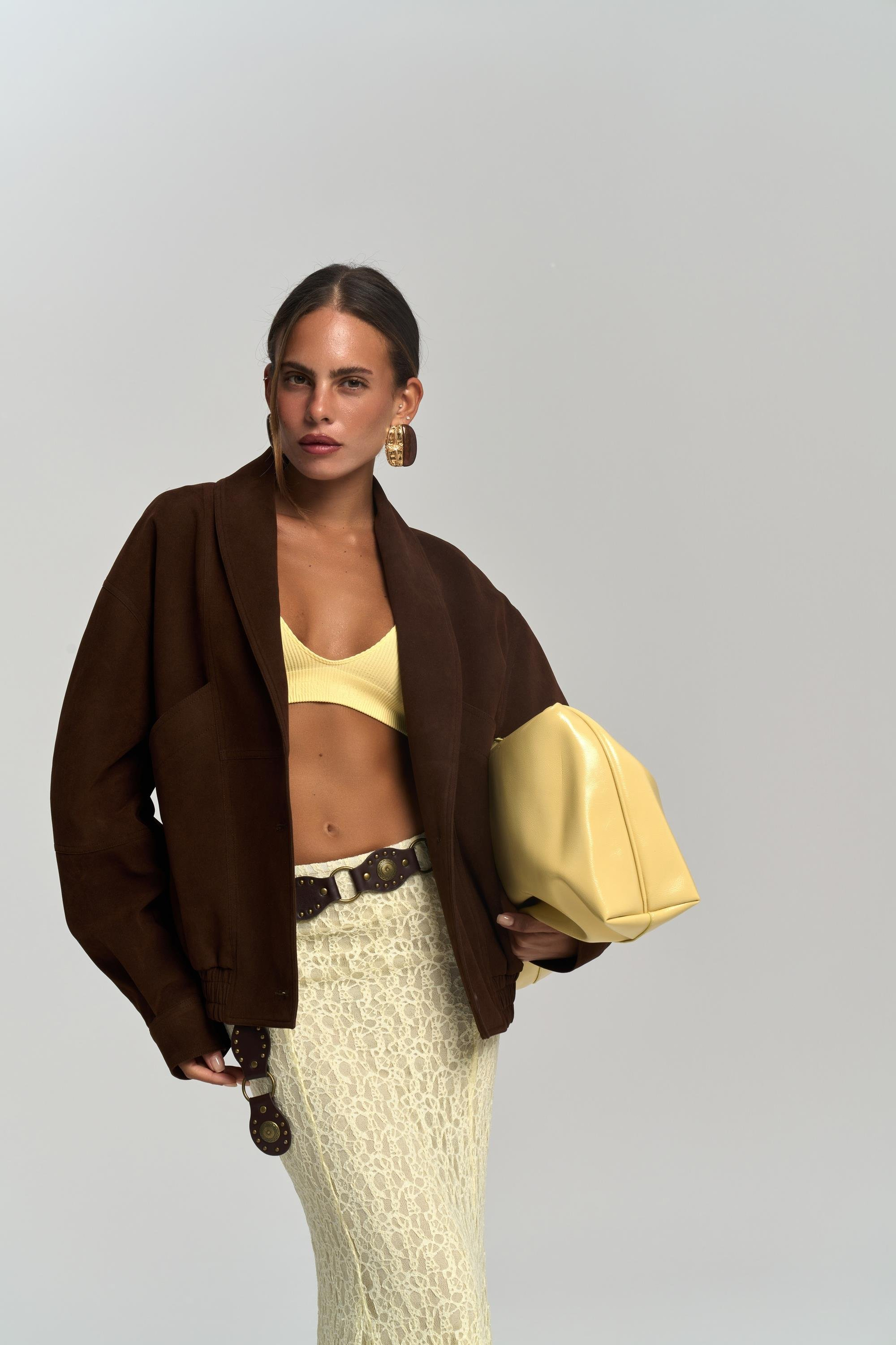 Bandera Kahve Unisex Bomber Ceket