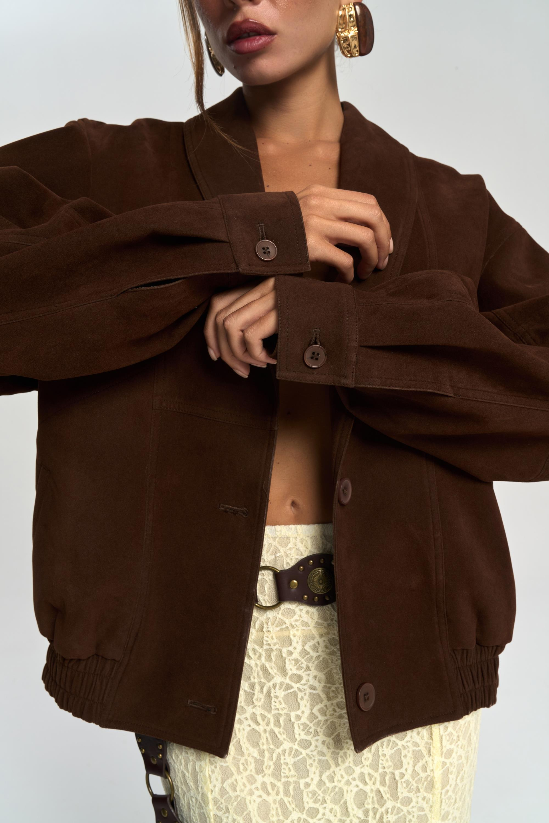 Bandera Kahve Unisex Bomber Ceket