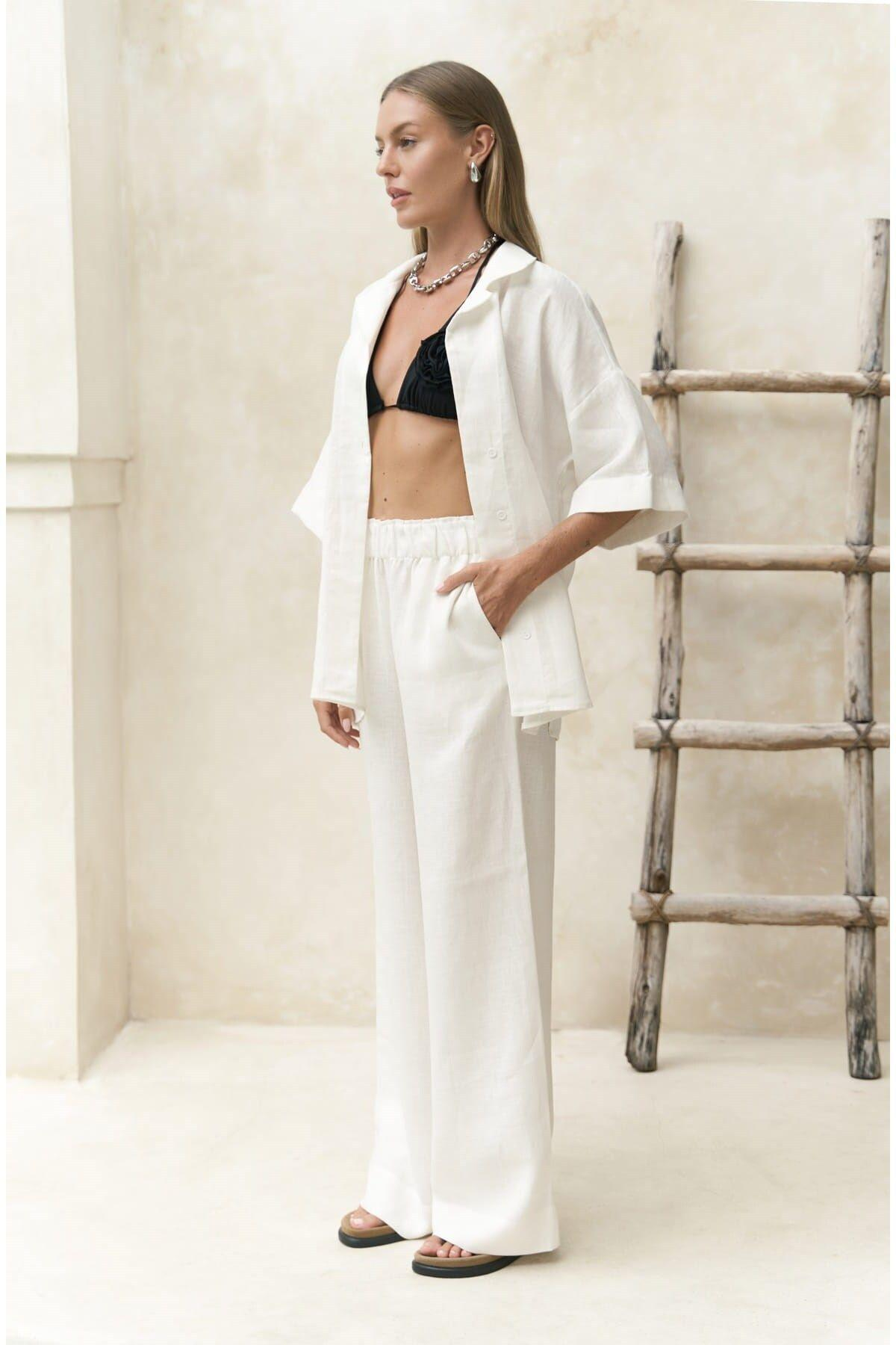 Baron White Shirt & Pants Set 