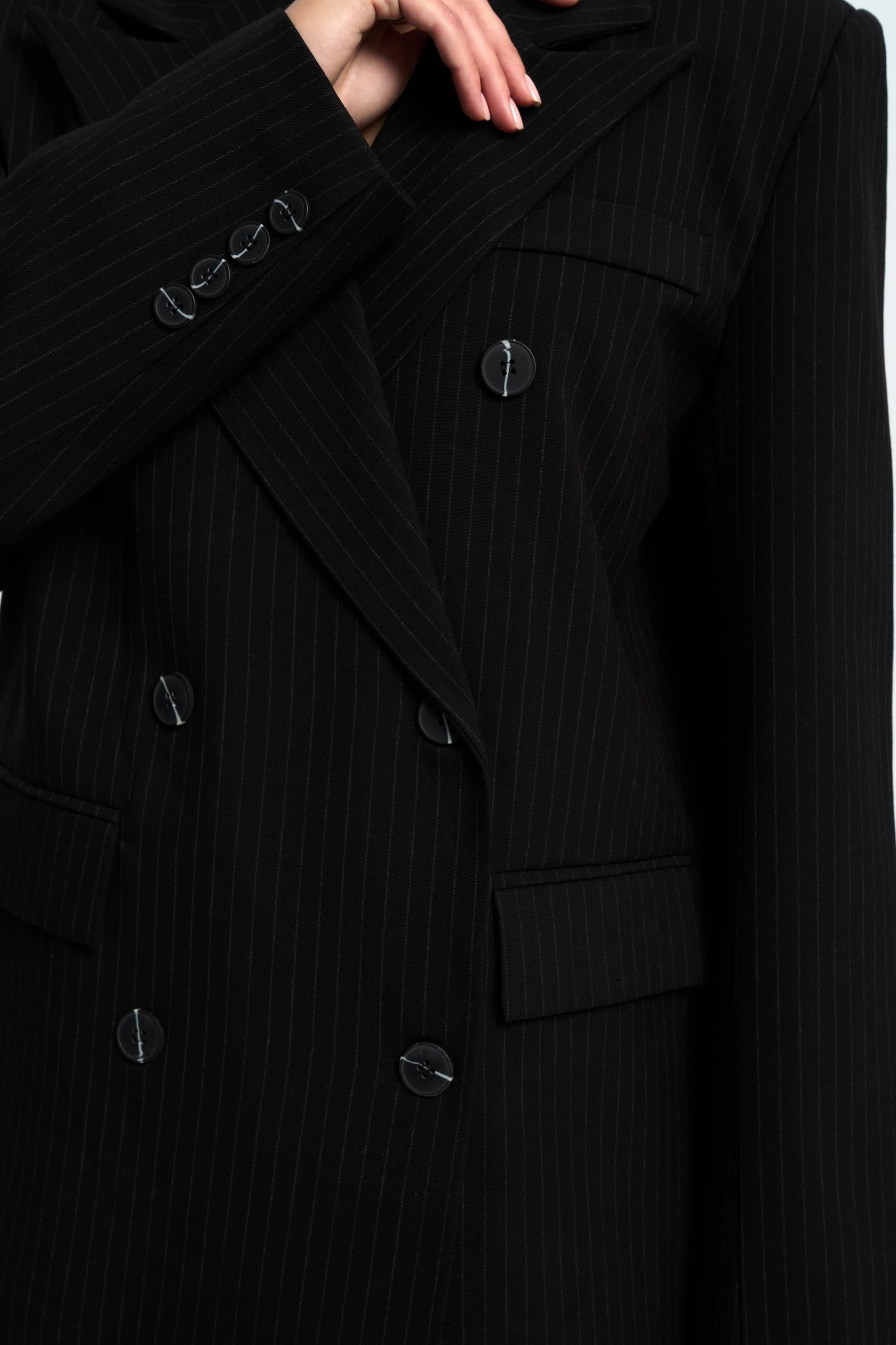 Bianda Striped Black Blazer