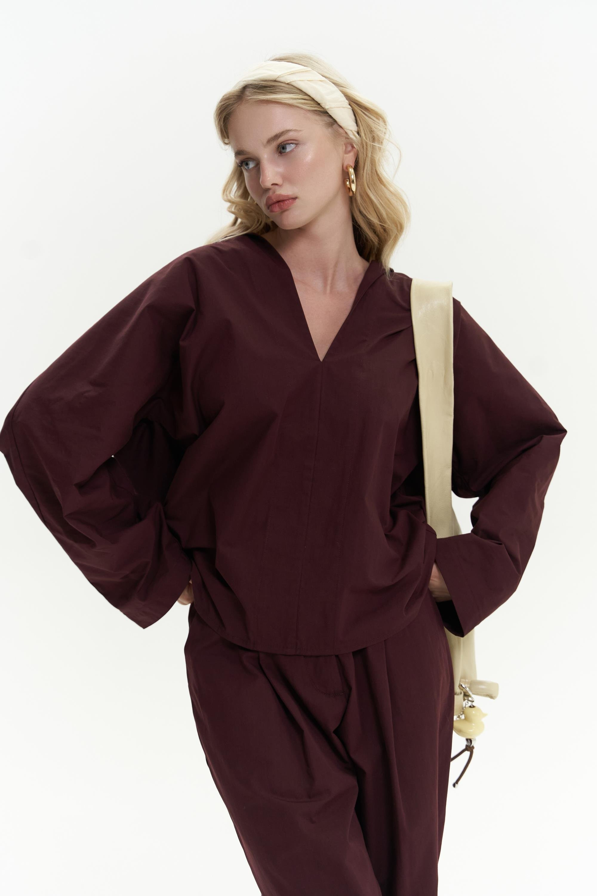 Blenham Bordo Gömlek Pantolon Takım