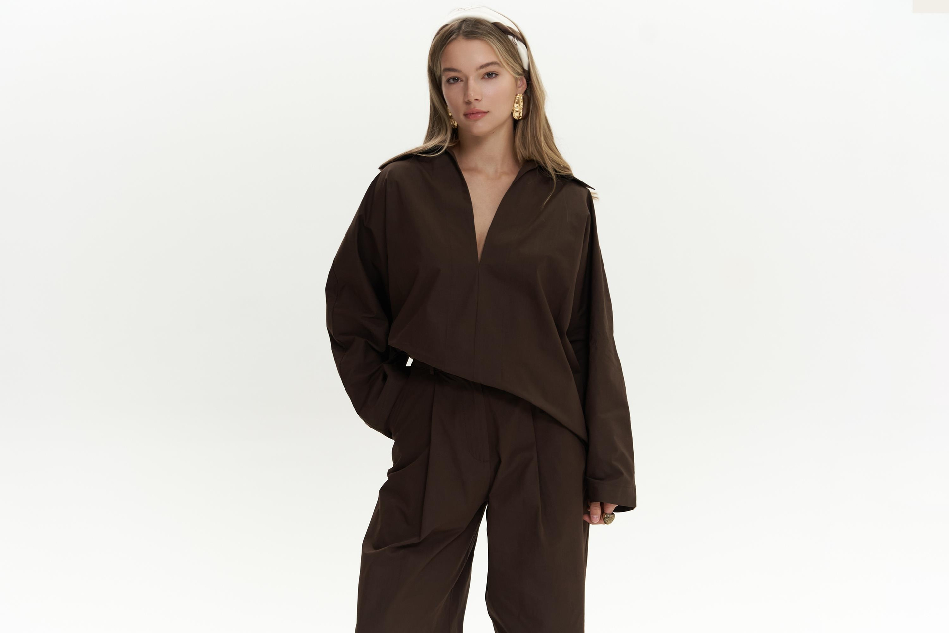 Blenham Kahve Gömlek Pantolon Takım