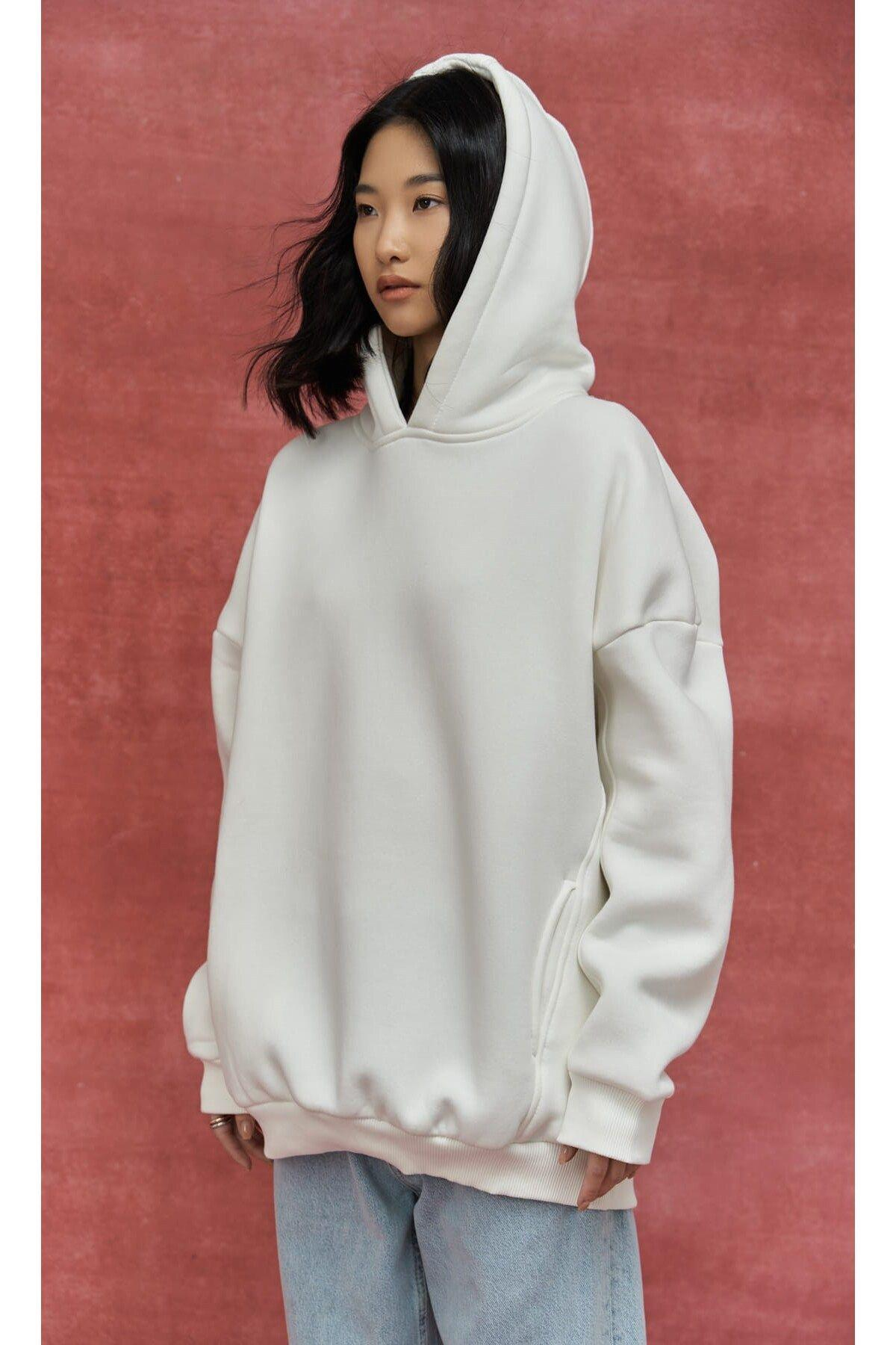 MCLLCTN Boundaries White Blue Hoodie Sweatshirt