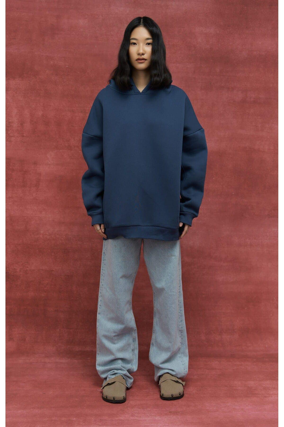 Bounslim Fities Blue Hoodie Sweatshirt