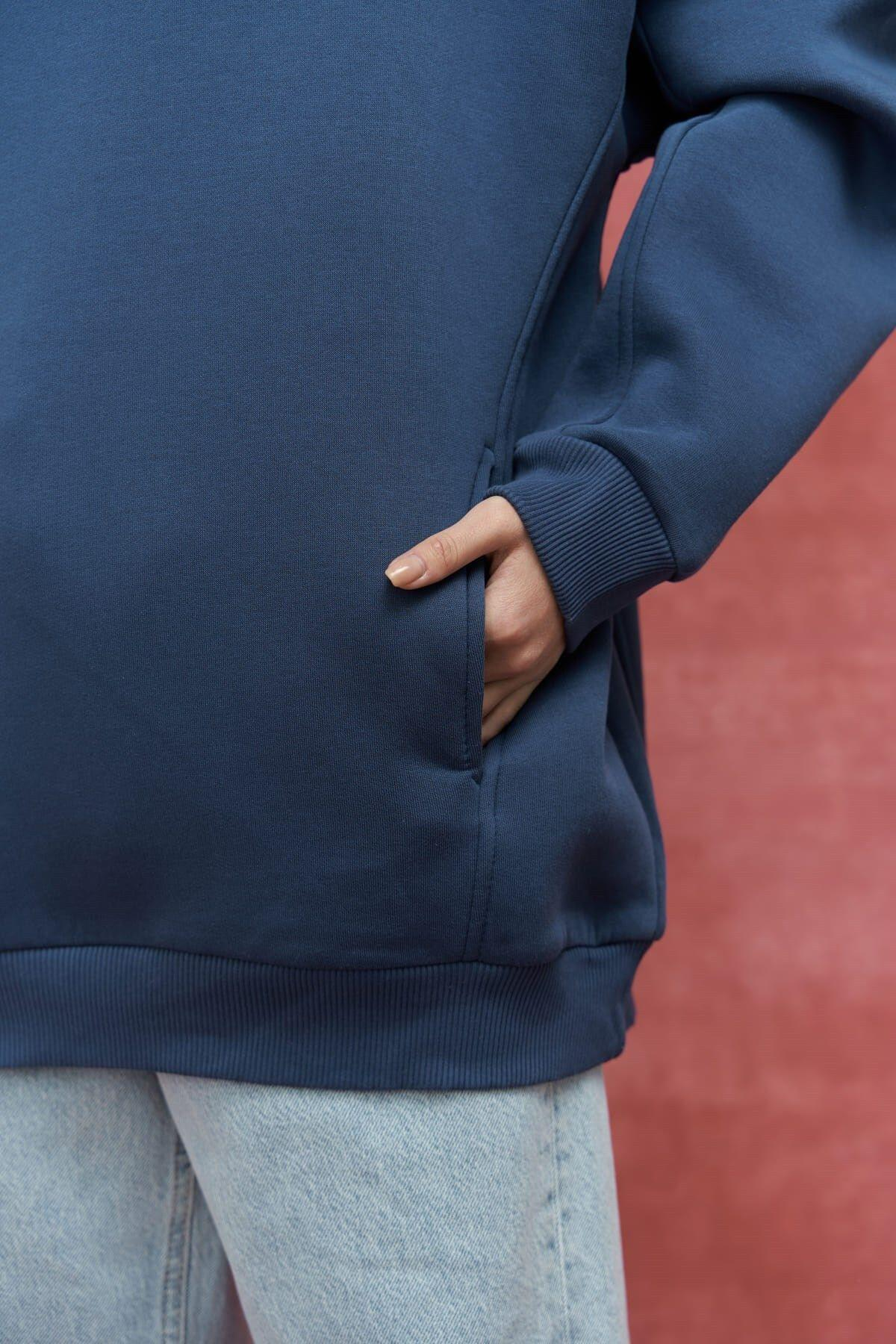 Bounslim Fities Blue Hoodie Sweatshirt