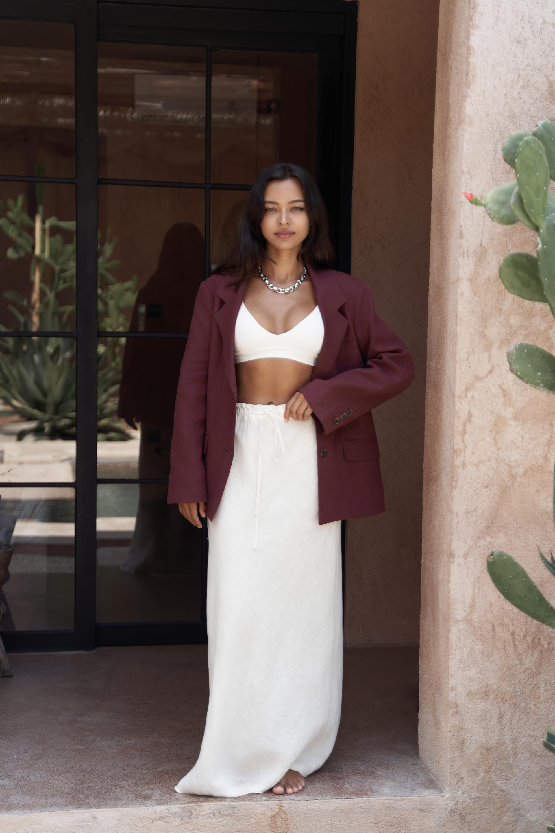 Brenna Bordo Keten Blazer