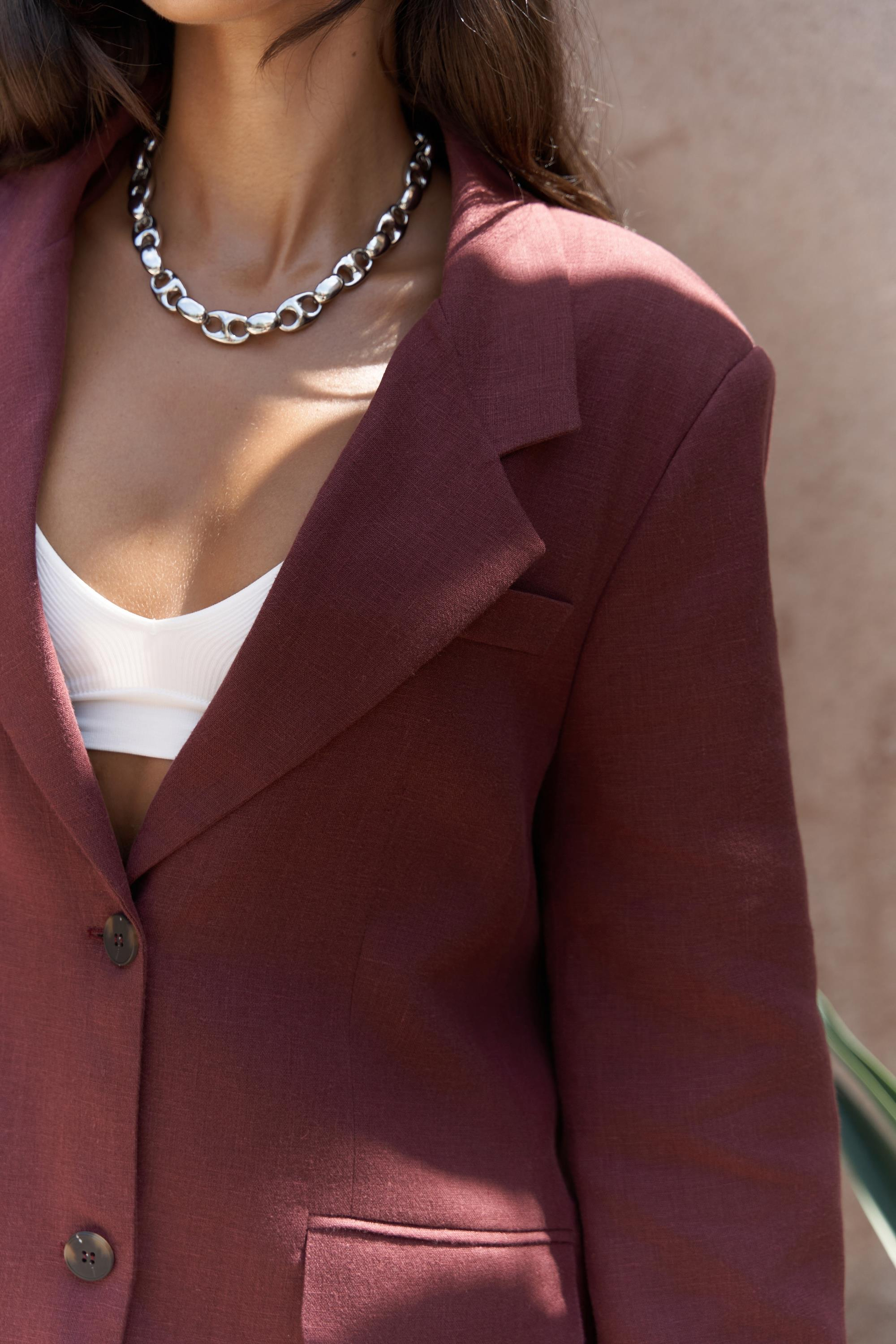 Brenna Bordo Keten Blazer
