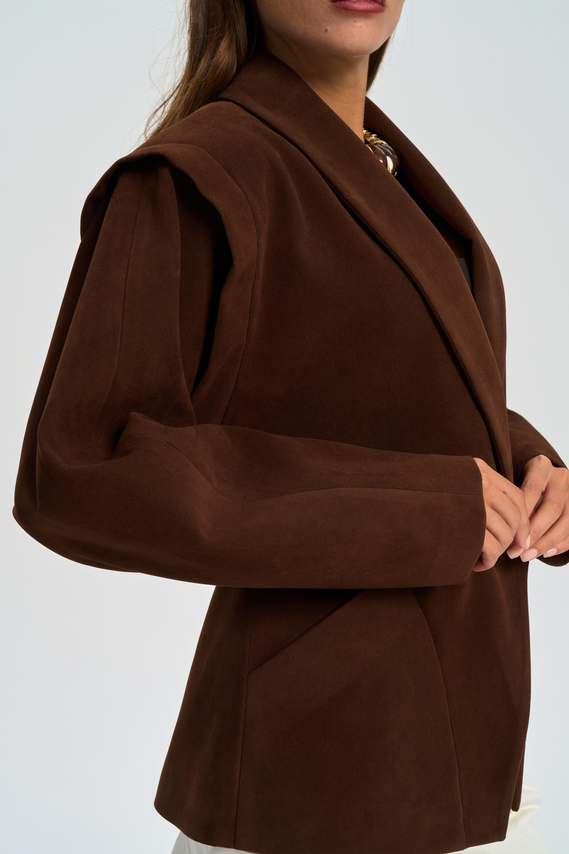 Bronte Omuz Detaylı Kahve Blazer