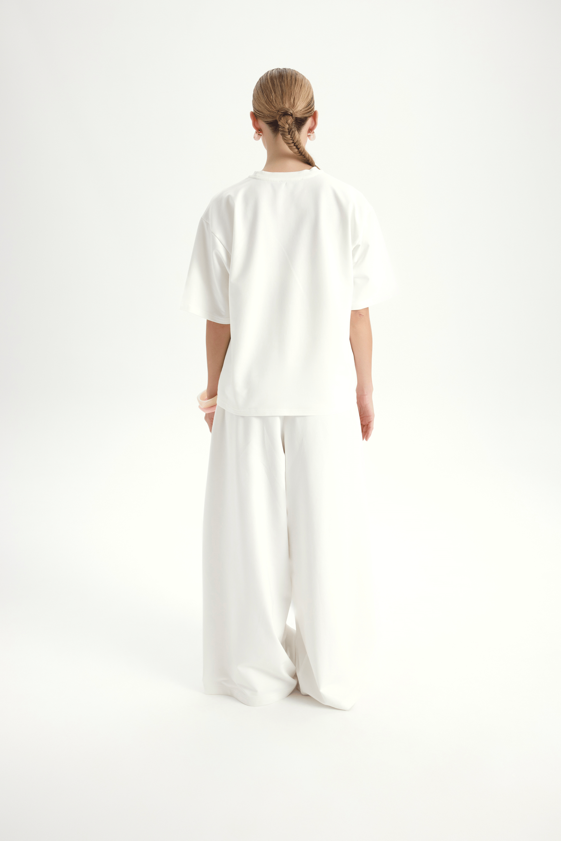 Bruges Oversize Ekru T-Shirt Eşofman Takım
