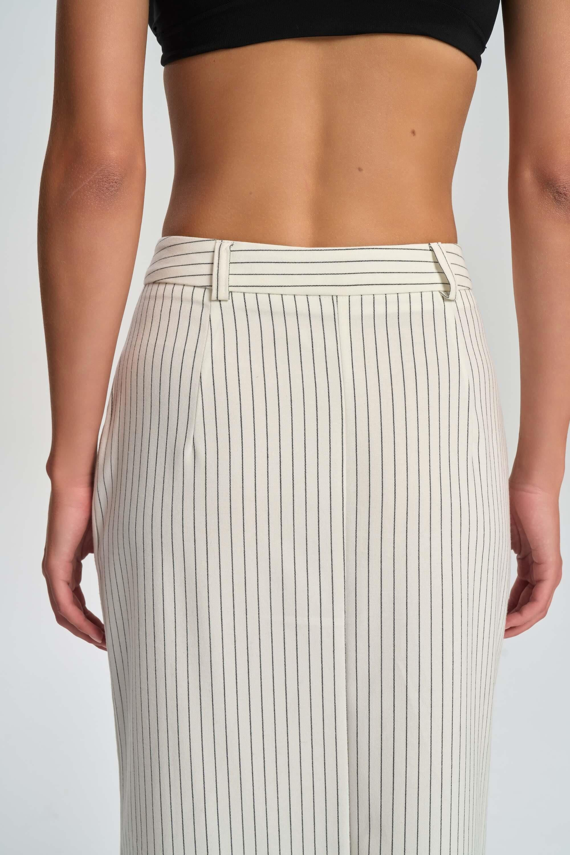 Bruno Striped Ecru Skirt