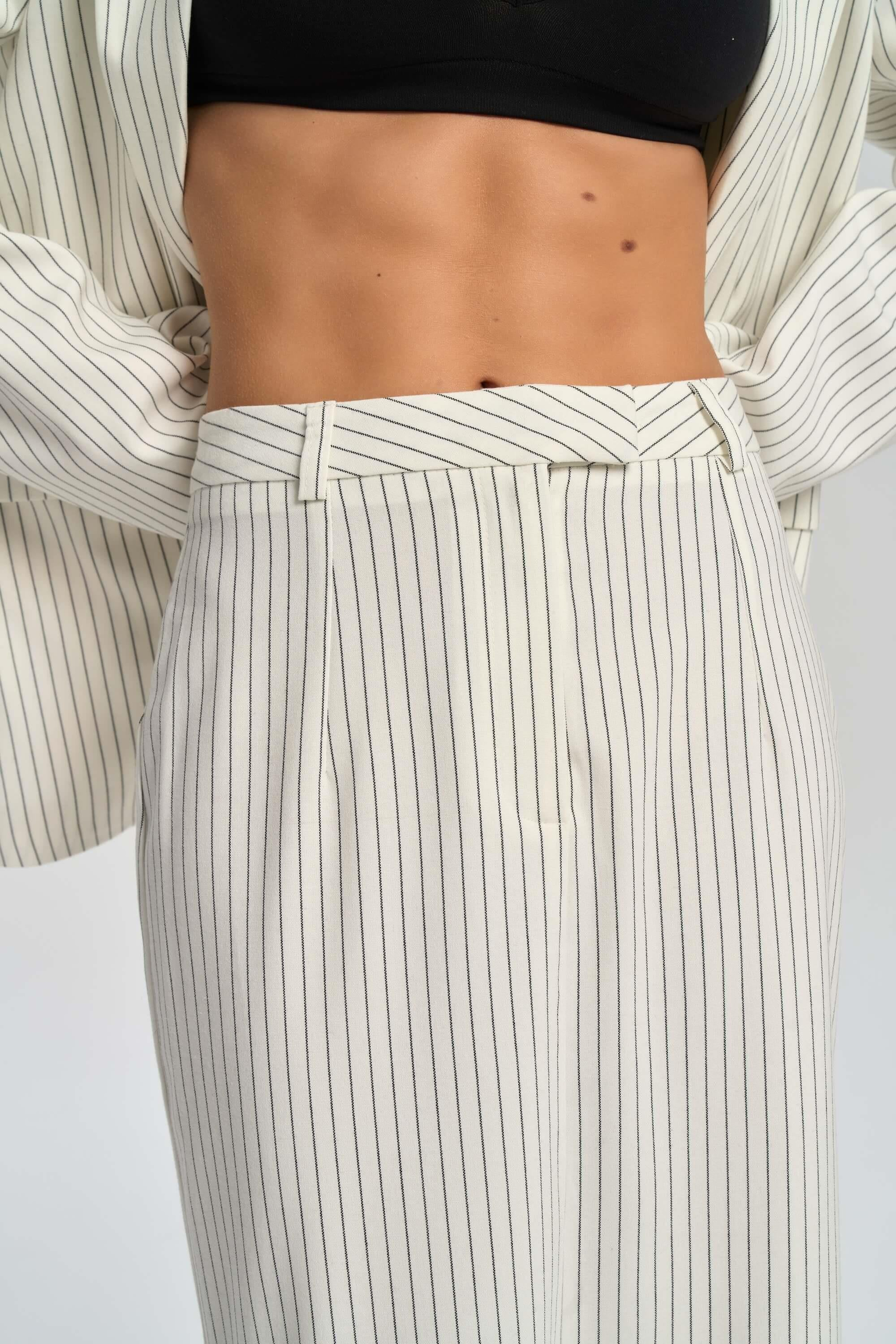 Bruno Striped Ecru Skirt