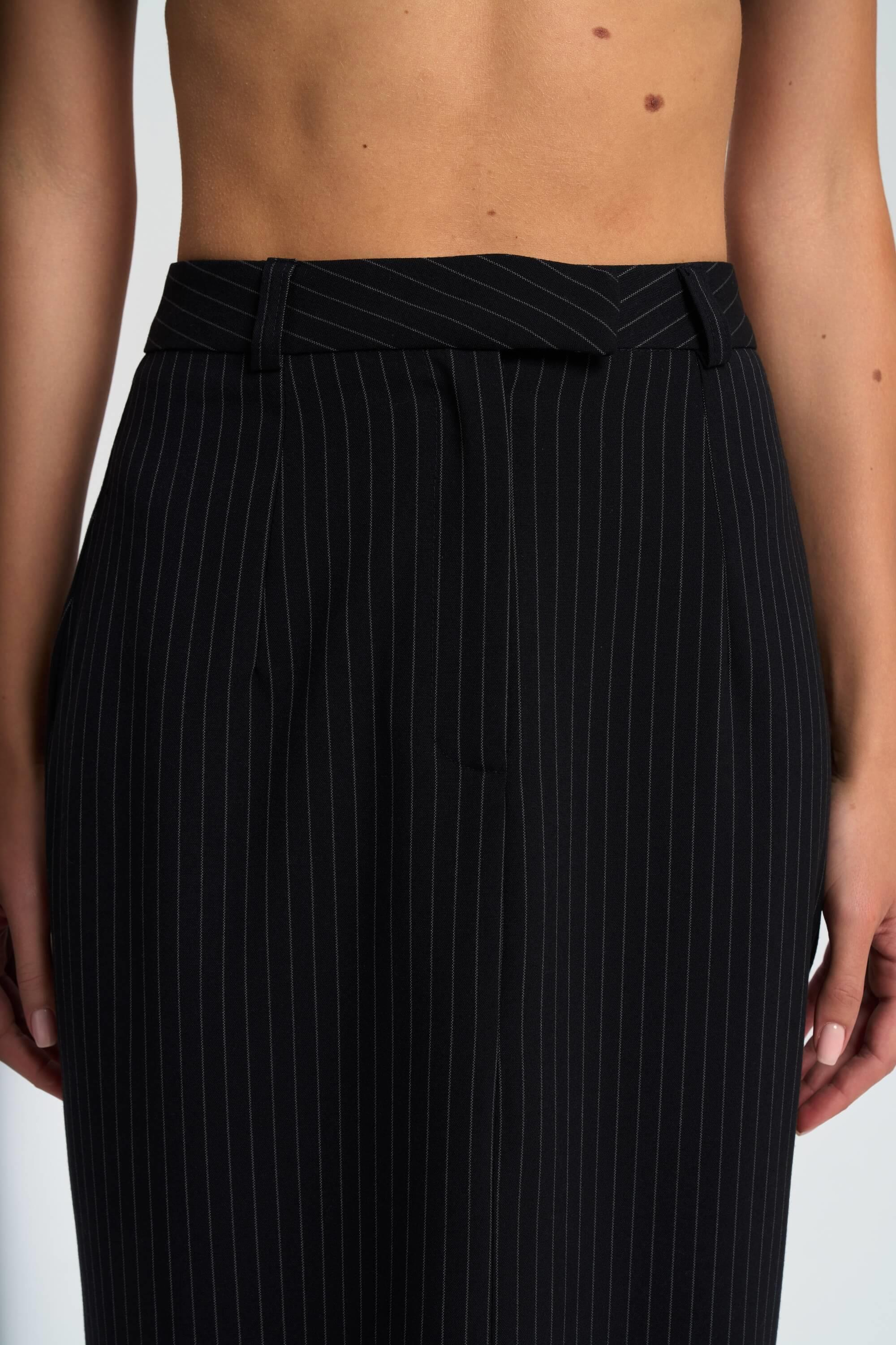 Bruno Striped Navy Skirt