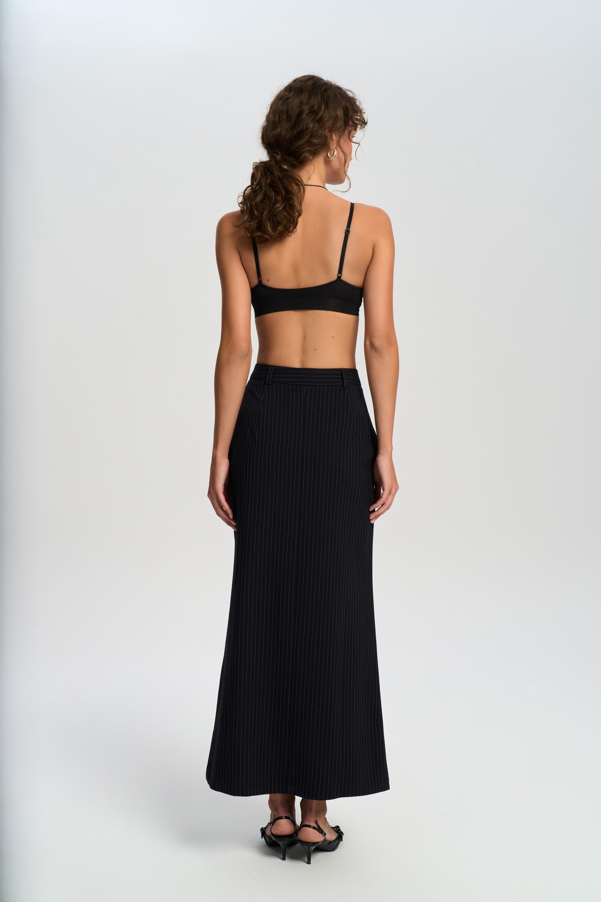 Bruno Striped Navy Skirt